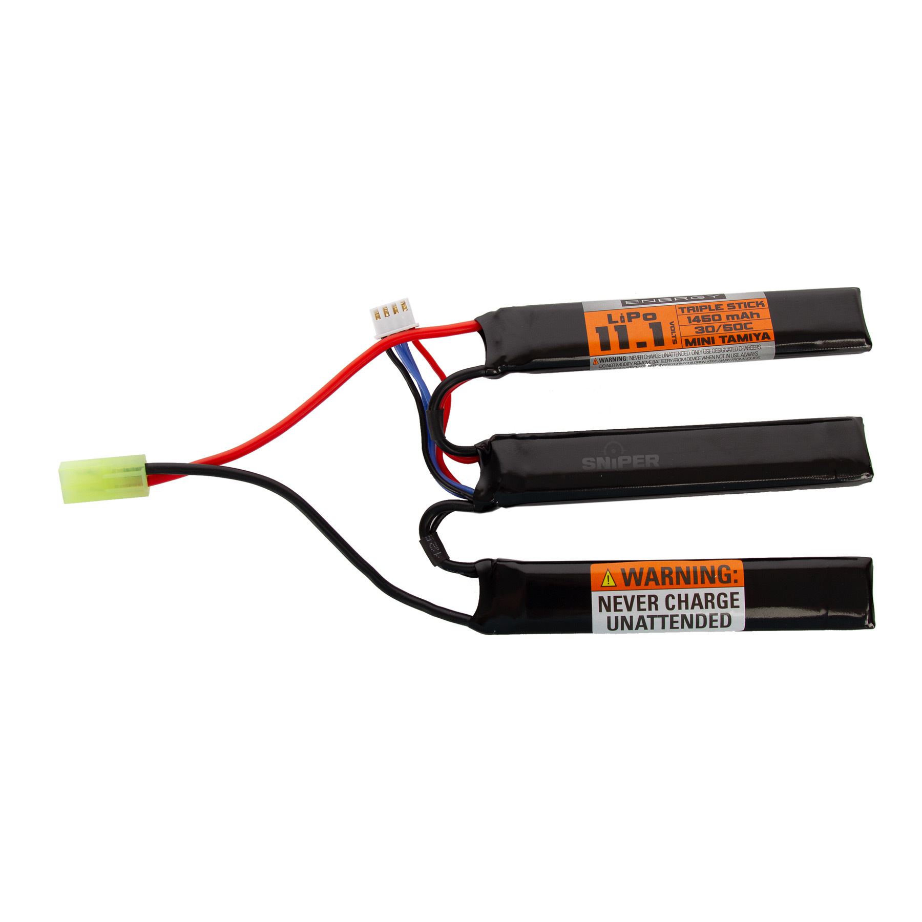 Tamiya 11,1V 1450mAh 30C LiPo Akku, 3 Sticks
