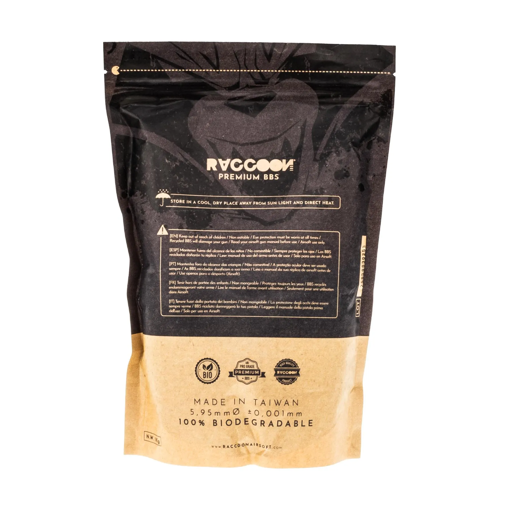 Raccoon Premium Bio BBs 0,25g, 1KG Raccoon Premium Bio BBs 0,25g, 1KG
