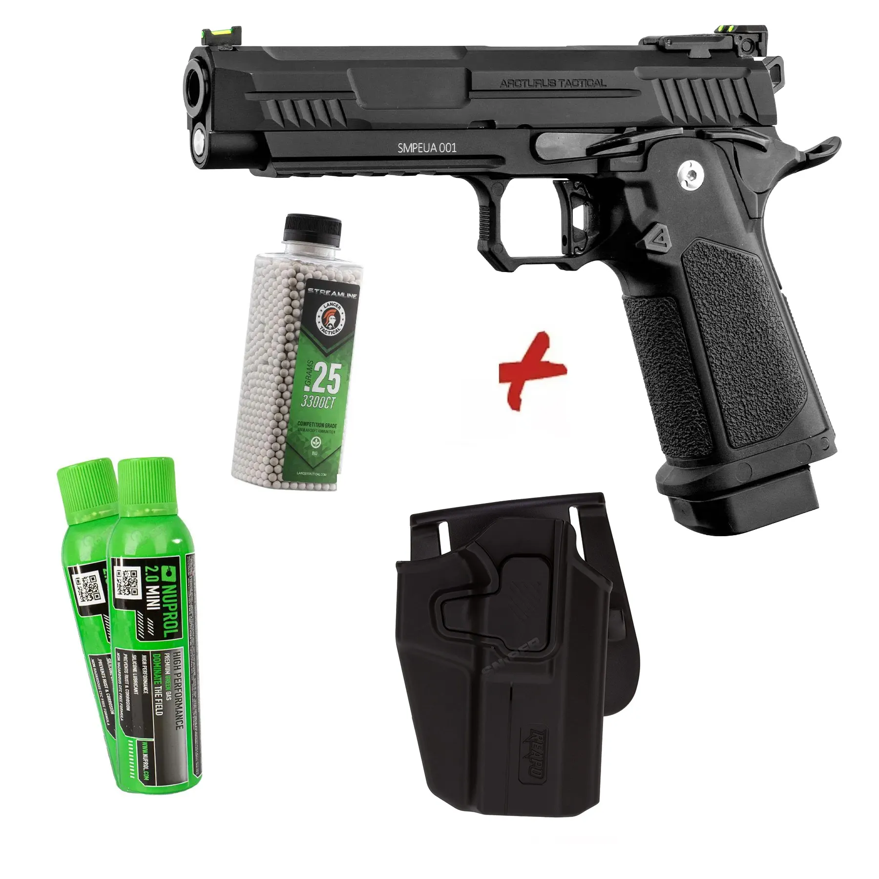 Bundle Deal #1 - Arcturus Vanguard 5.1 Hi-Capa GBB Pistole, Black