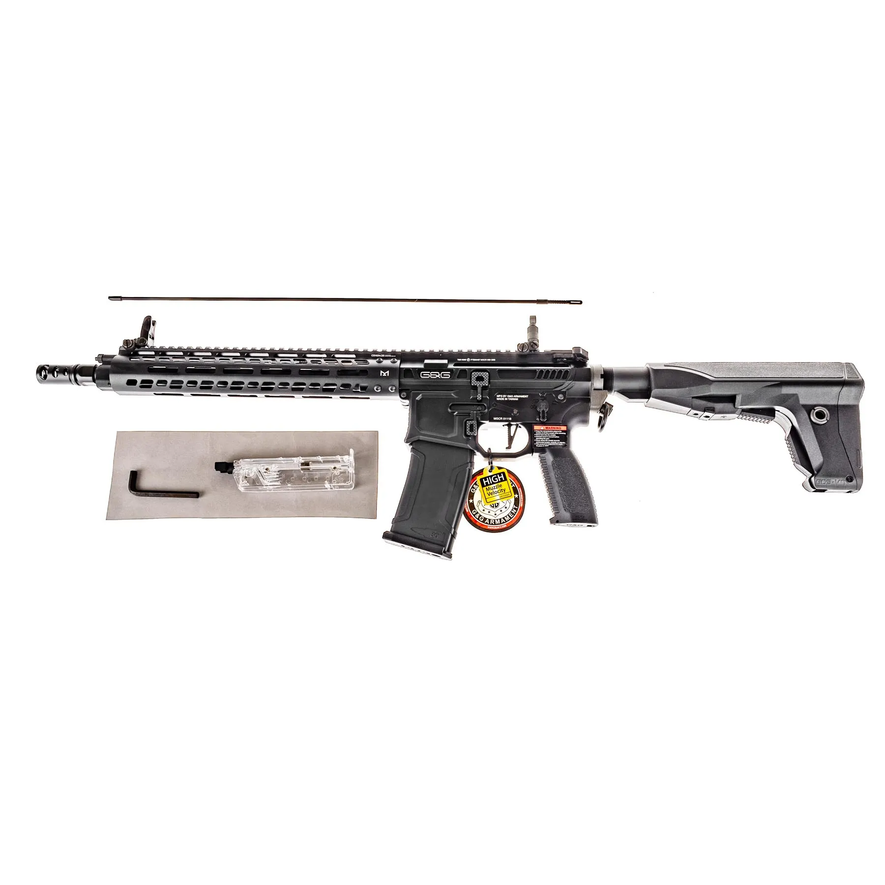 G&G MGCR 556 12" S-GBR GBB Rifle, Black