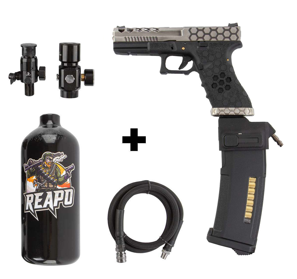 HPA Set SAC VX0100 + Bottle + Creeper HPA US Softair Pistole