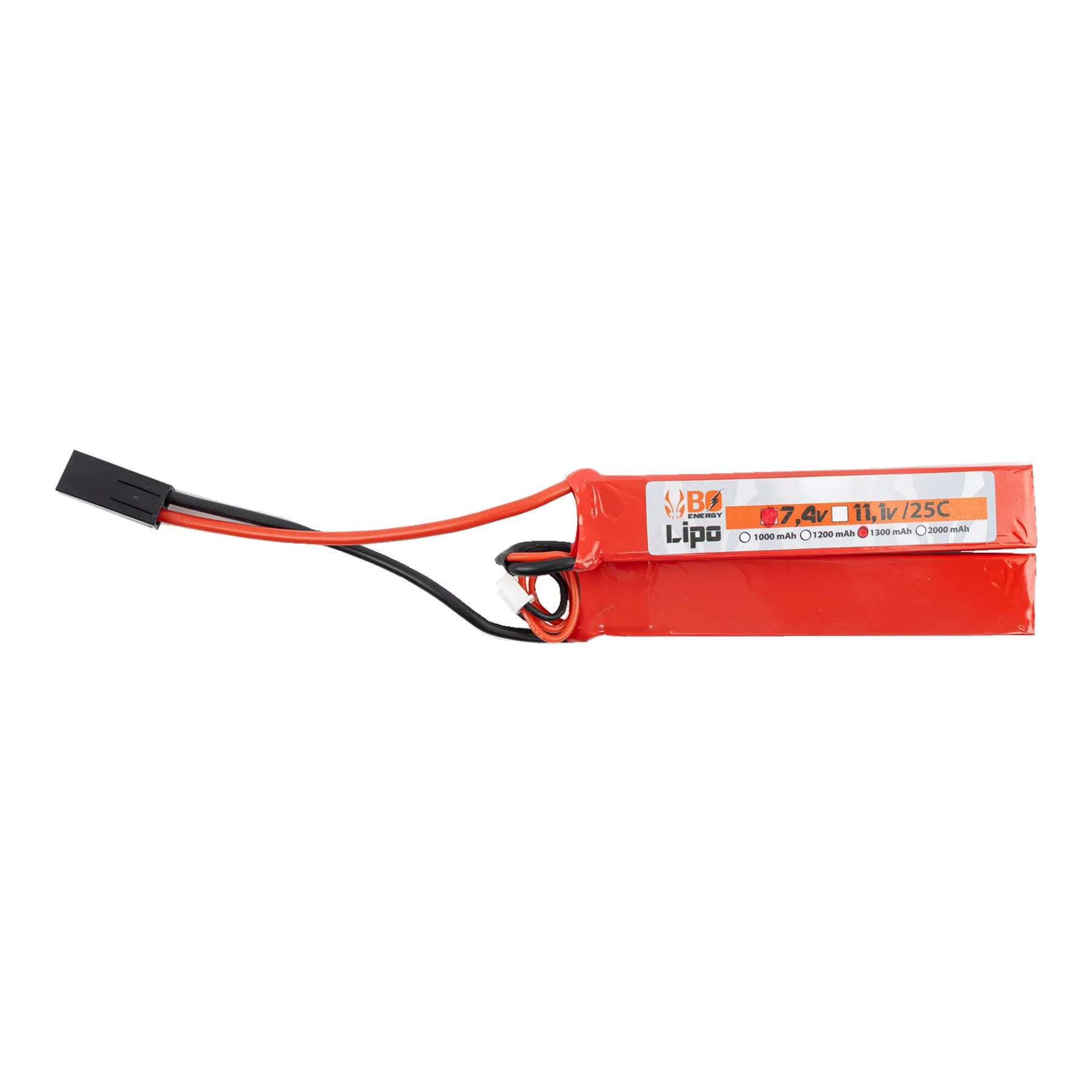 Tamiya 7,4V 1300 mAh 25C LiPo Akku 105mm, 2 Sticks