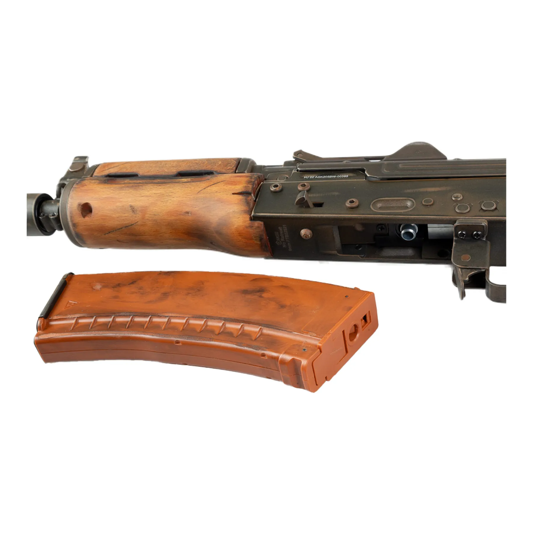 APS AK 74U Battle Worn Style (S)AEG, Real Wood