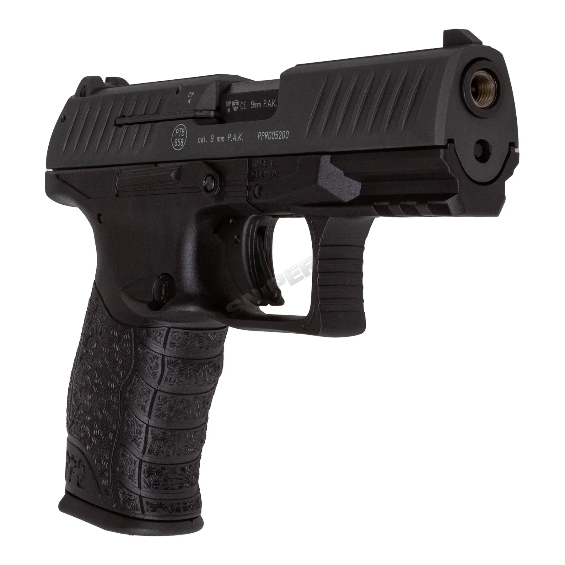 Walther PPQ M2 9mm P.A.K. Schreckschusspistole, Black Walther PPQ M2 9mm P.A.K. Schreckschusspistole, Black