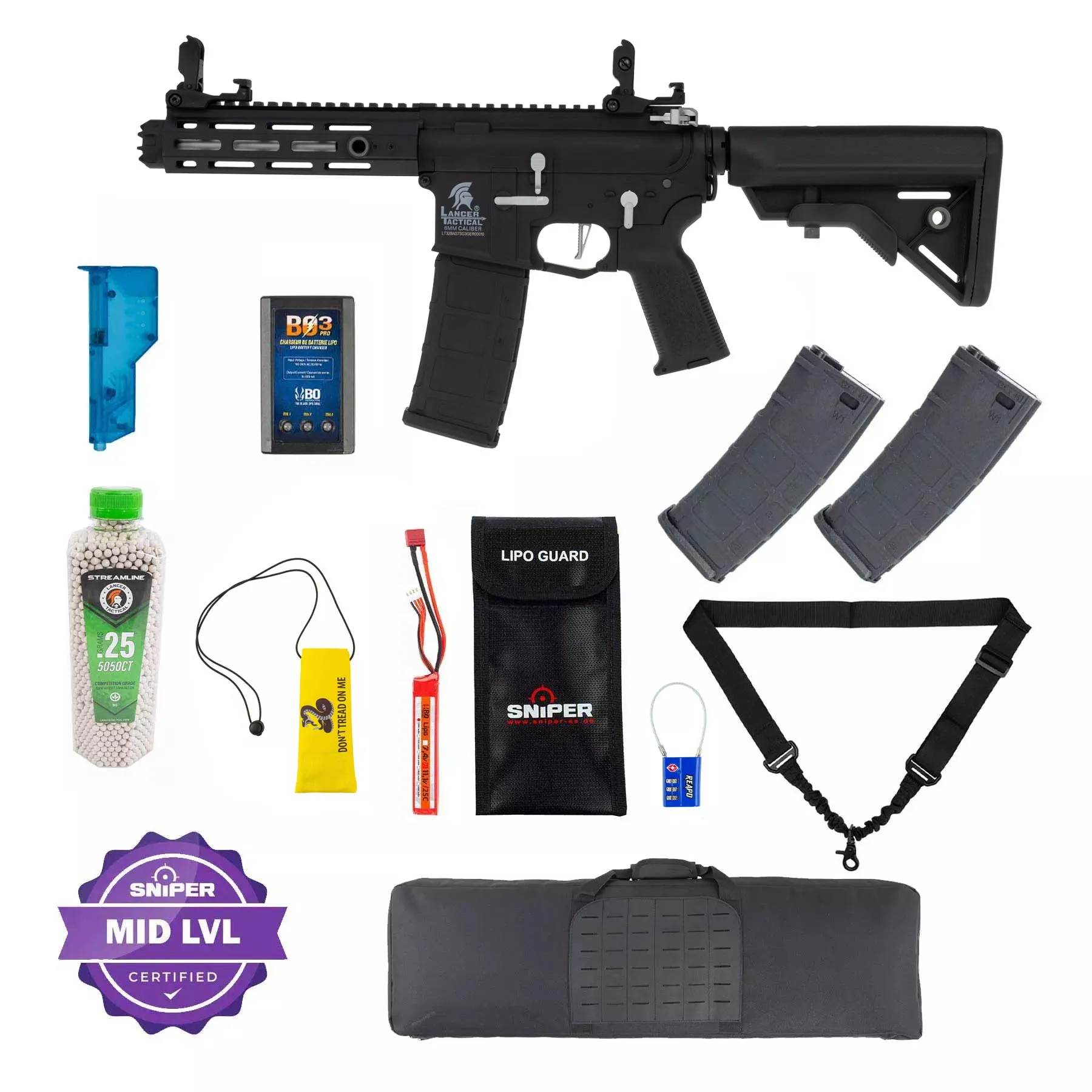 Einsteiger Set #3 - Lancer LT-34 Hellion w/ Nebula ETU (S)AEG, Black/Silver Einsteiger Set #3 - Lancer LT-34 Hellion w/ Nebula ETU (S)AEG, Black/Silver