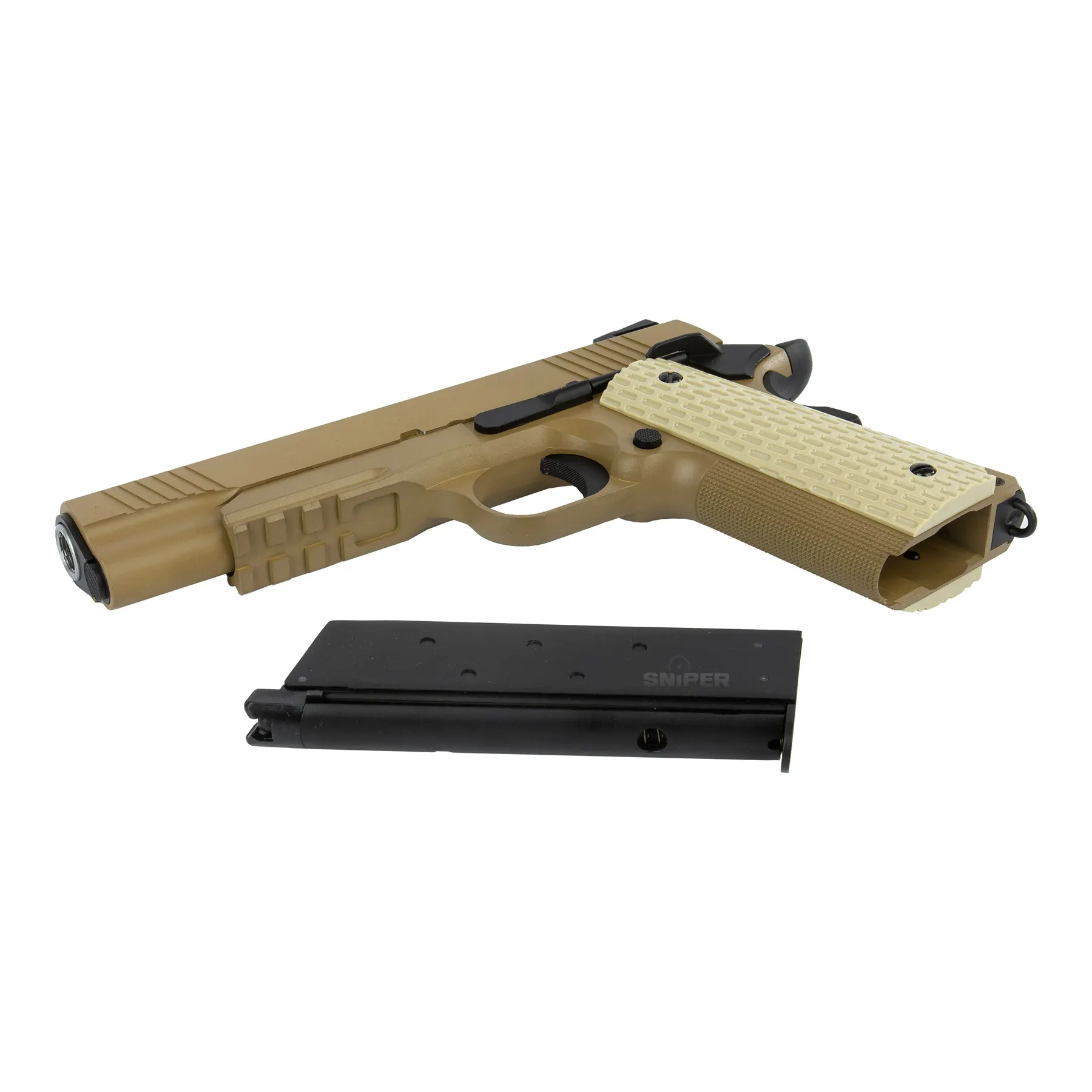 WE Desert Warrior 5.1 Full Metal Desert GBB Softair Pistole