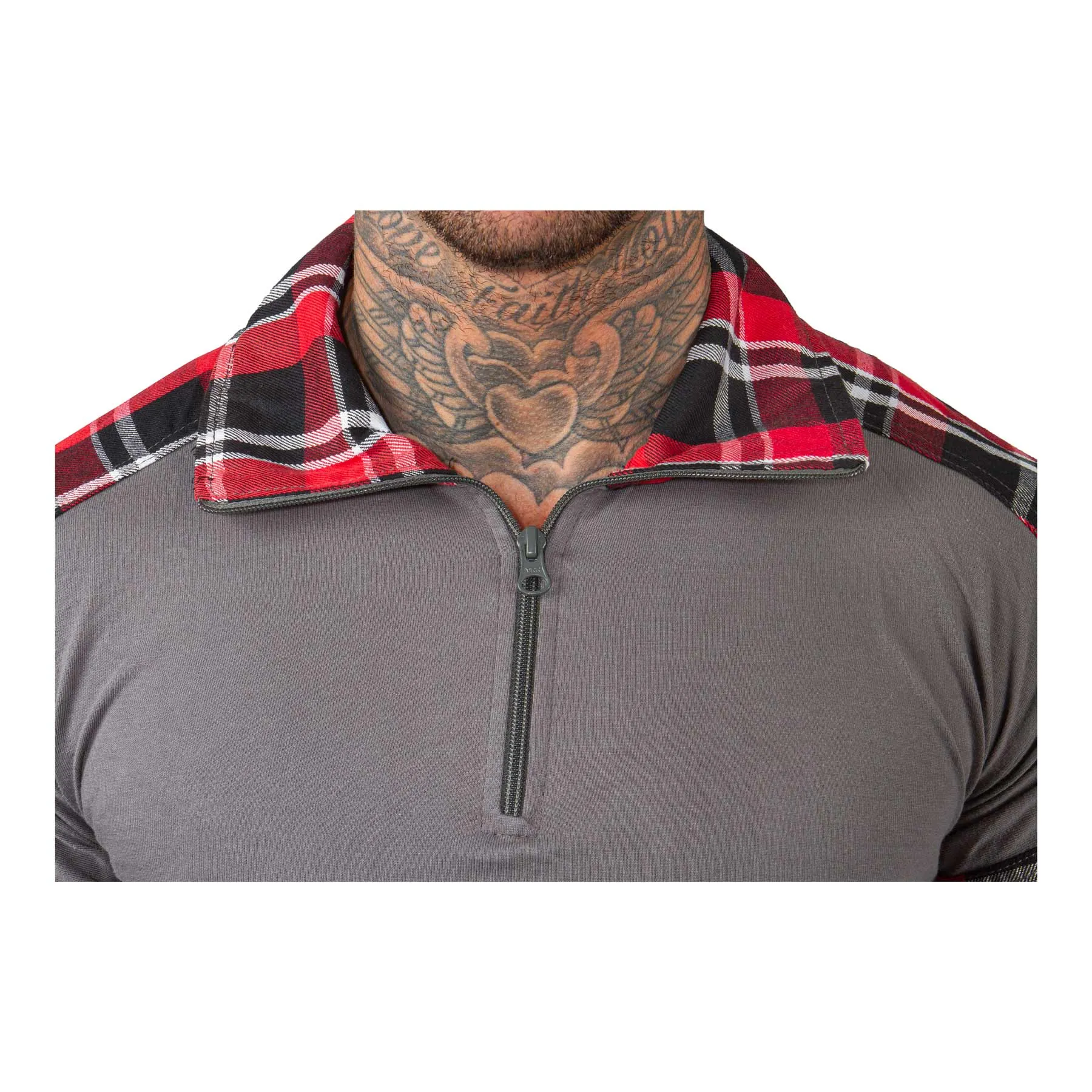 Flannel Combat Shirt, Red XXL Flannel Combat Shirt, Red S