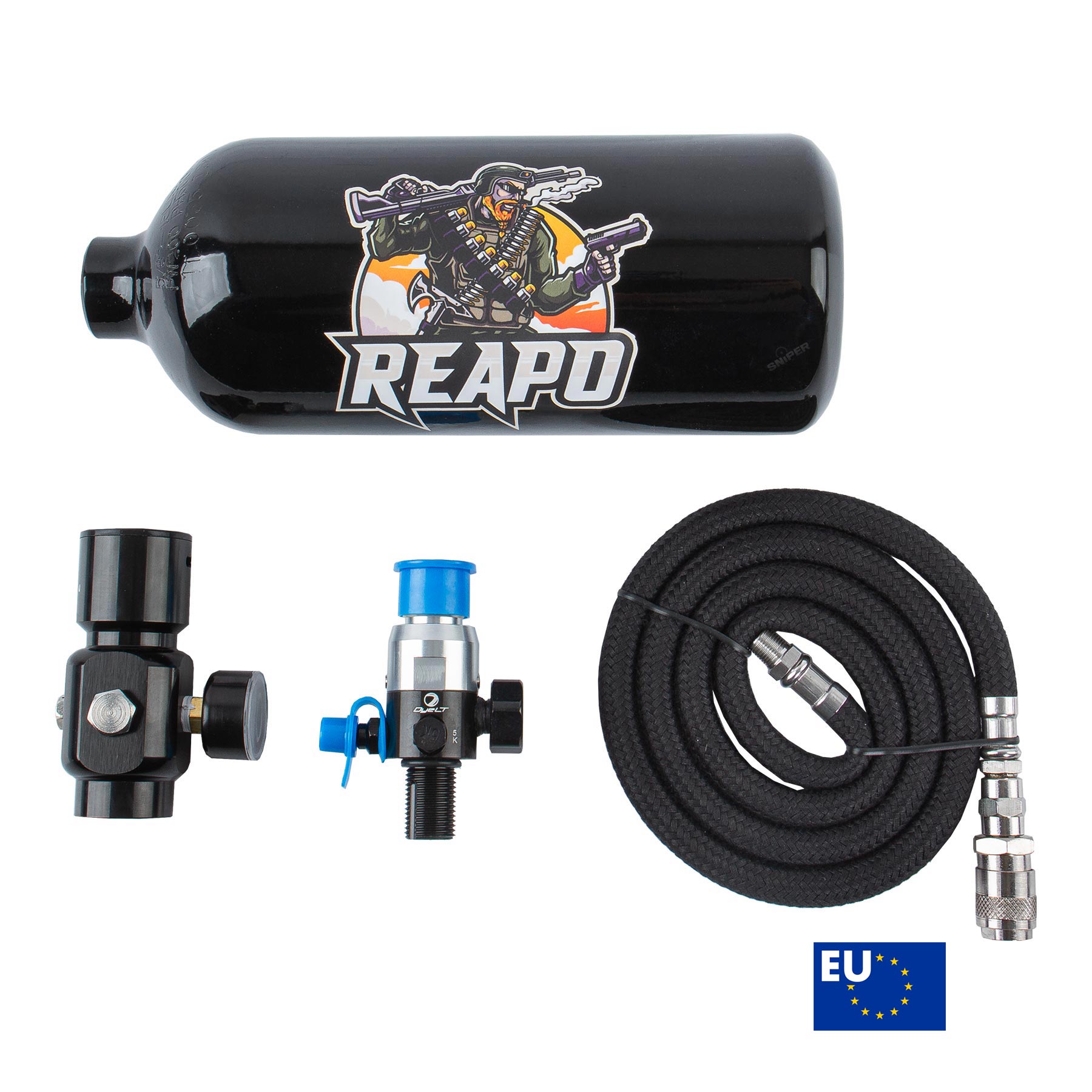 Complete HPA Set, Regulator, 0,8l Bottle, EU Line