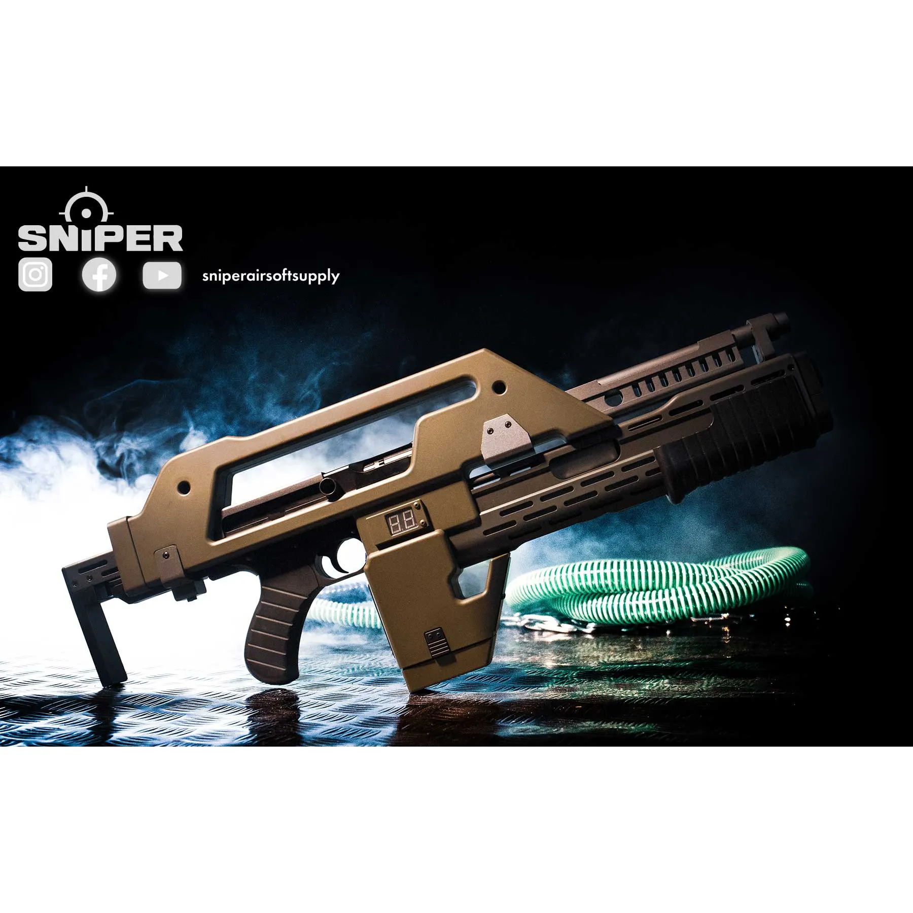 Snow Wolf M41A Alien Pulse Rifle (S)AEG, Black Snow Wolf M41A Alien Pulse Rifle AEG, Green