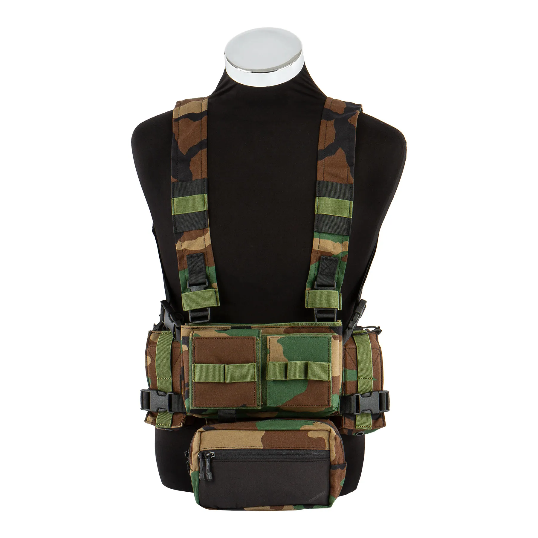 Micro Fight Chissis MK3 Chest Rig, Woodland