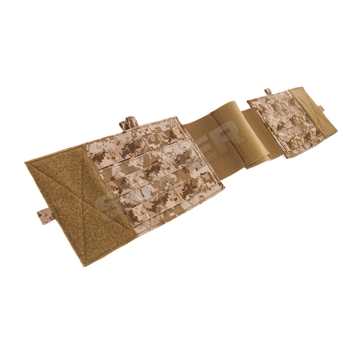 Cummerbund PALS + 6x6 Plate pocker, desert digital