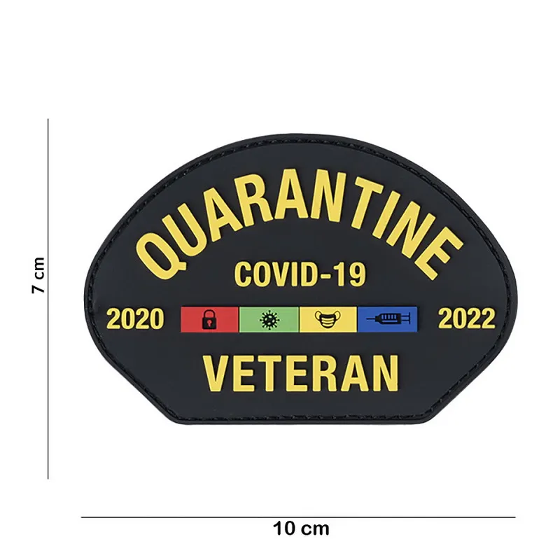 Patch 3D PVC Quarantine Veteran, Black Patch 3D PVC Quarantine Veteran, Black