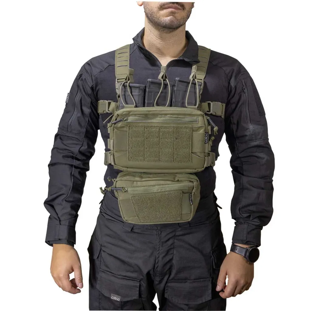 Corso Tactical Chest Rig Flint MK1, Ranger Green Corso Tactical Chest Rig Flint MK1, Ranger Green