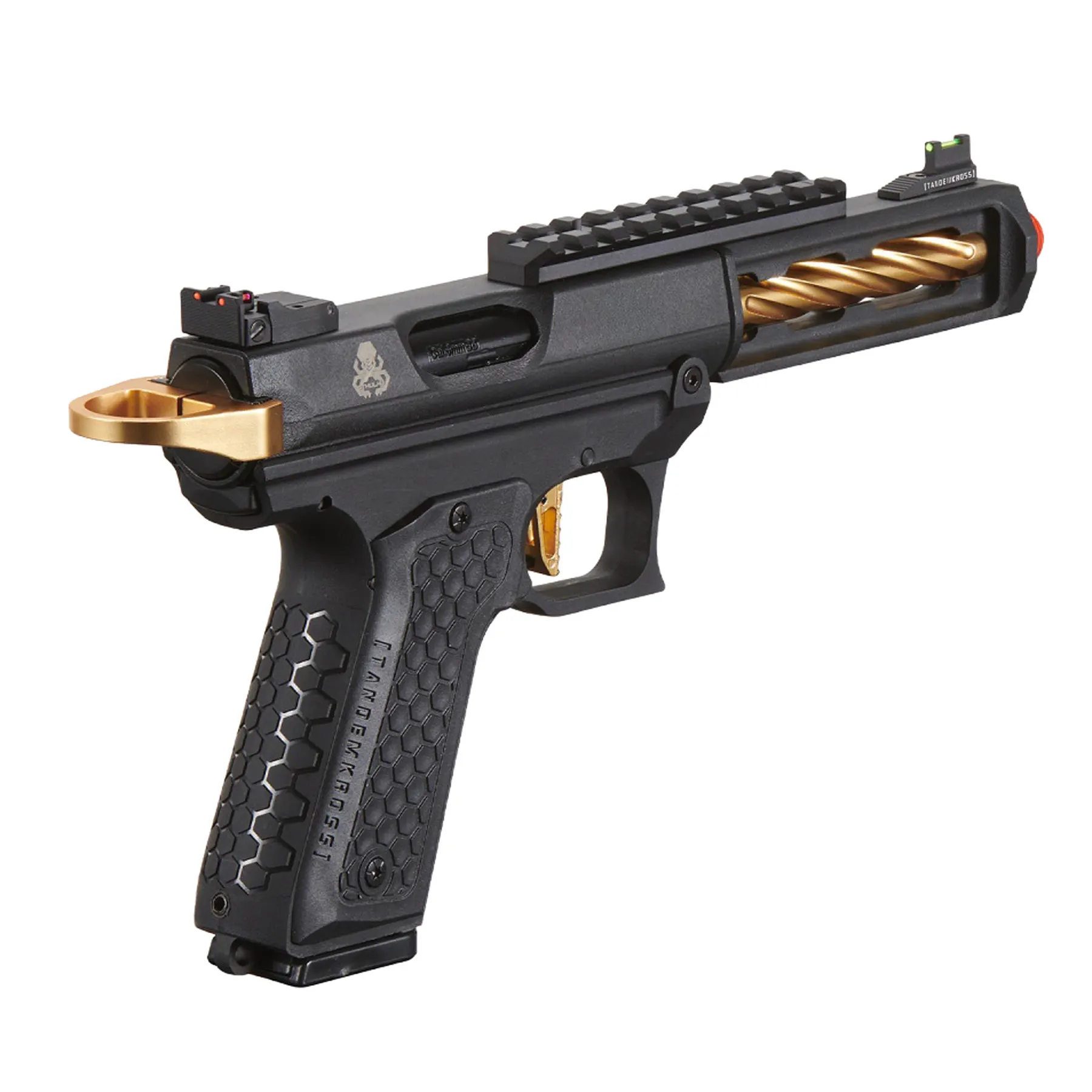 Lancer Tandemkross Cthulhu GBB Softair Pistole, Black/Gold