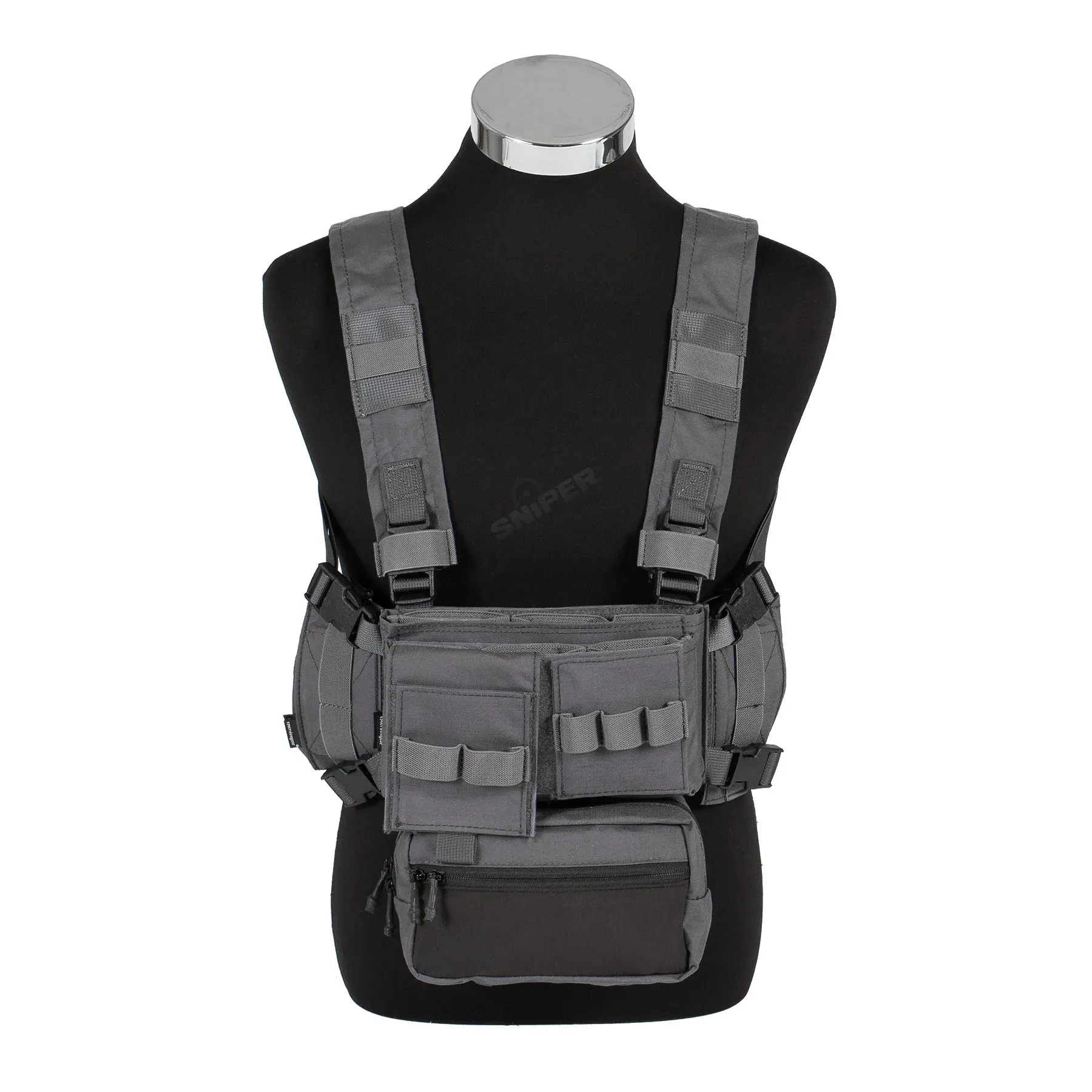 Micro Fight Chissis MK3 Chest Rig, Wolf Grey