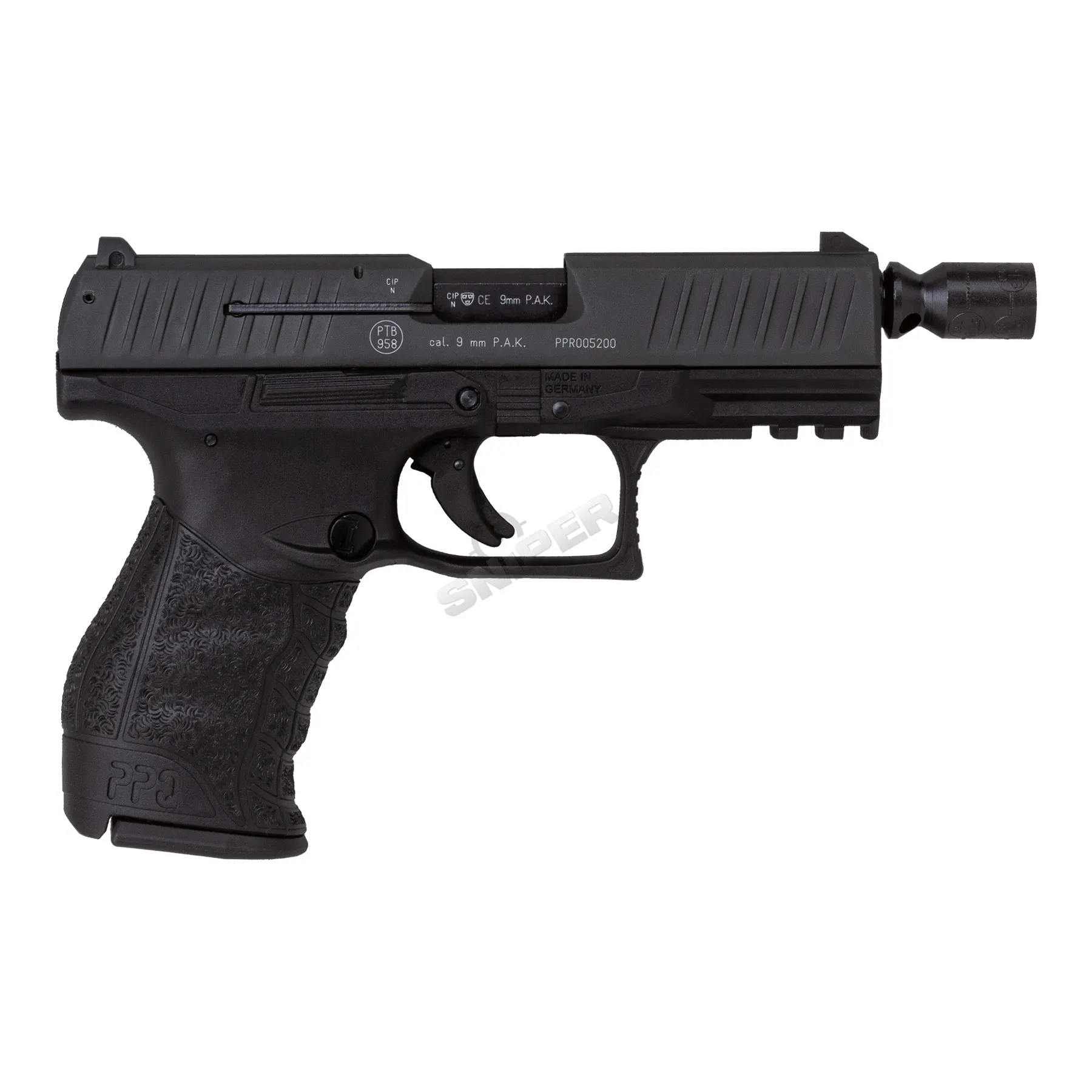 Walther PPQ M2 9mm P.A.K. Schreckschusspistole, Black Walther PPQ M2 9mm P.A.K. Schreckschusspistole, Black