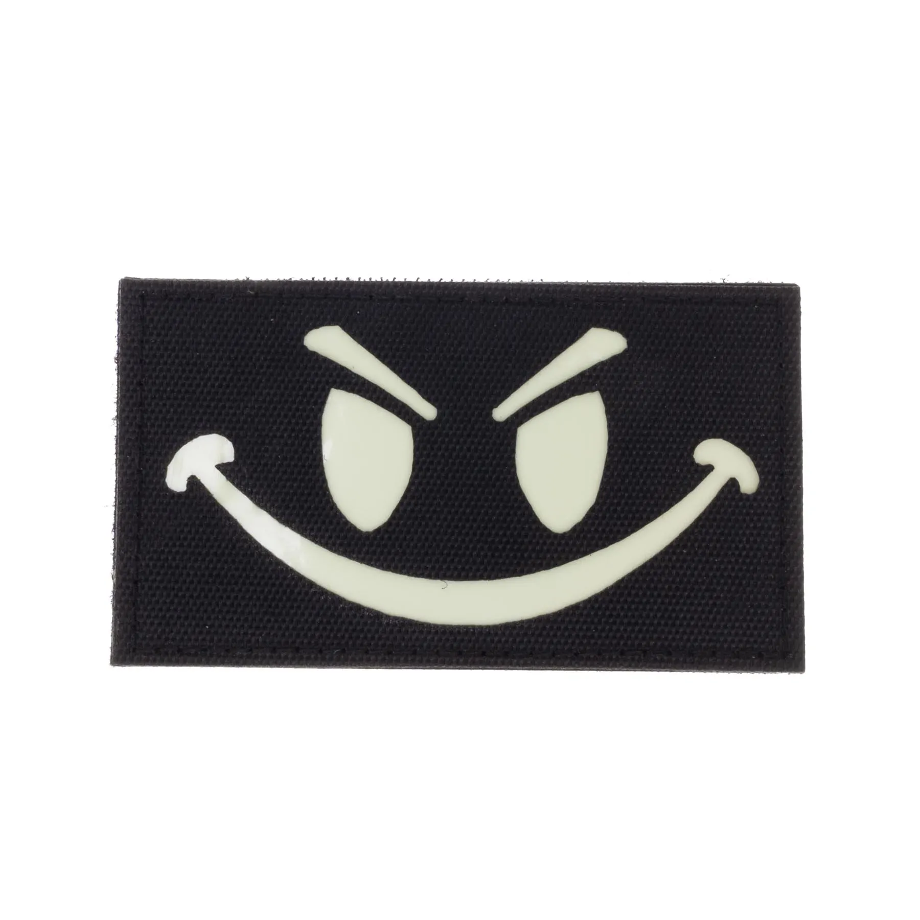 Glow in the Dark - Laser Cut Patch Evil Smiley