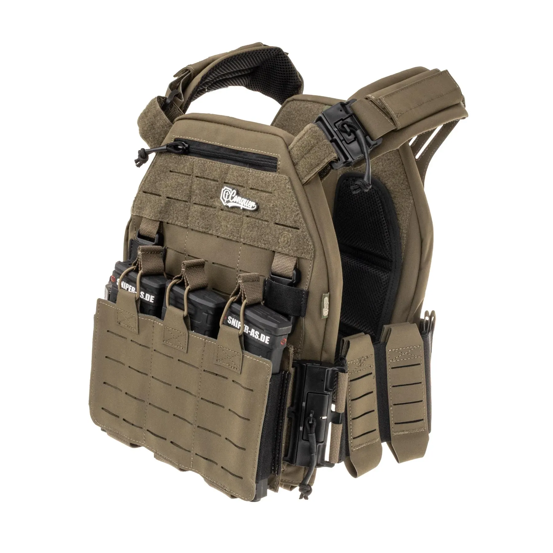 Conquer MQR Vest Plattenträger, Ranger Green