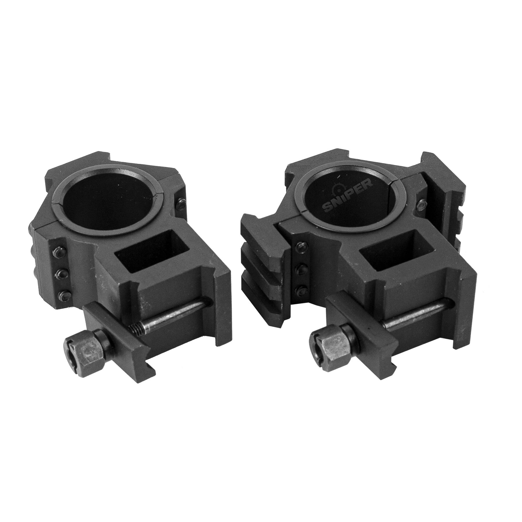 Tri Side Rail 25/30mm Mount, Black