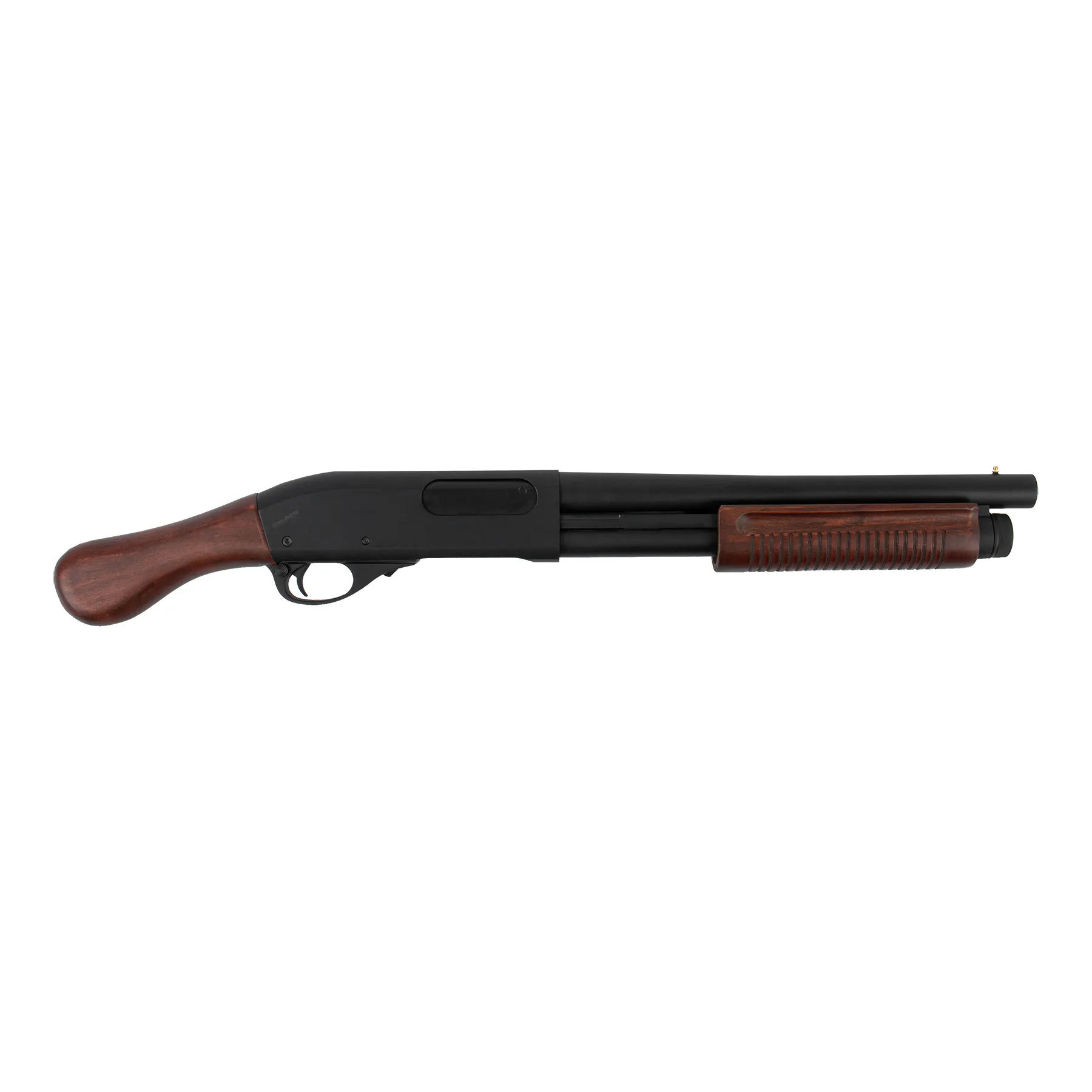 M870 Sawed-Off Tri Shot Action Pumpgun, Real Wood