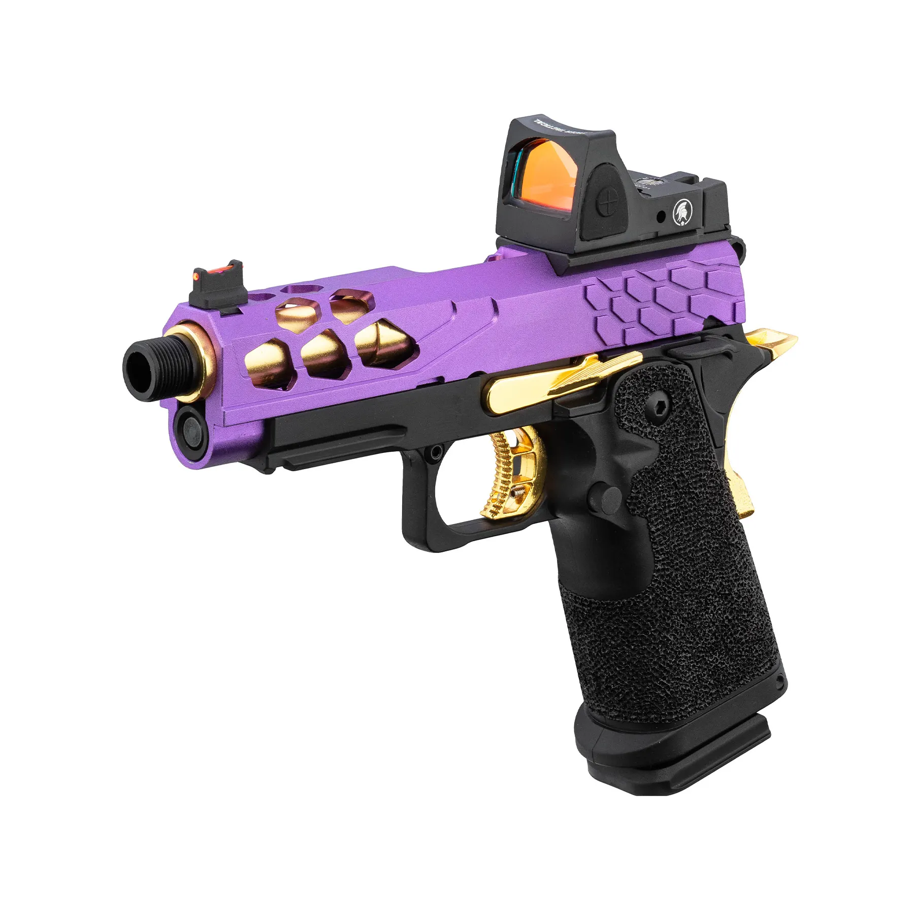 Lancer Tactical LTX-7B Stryk RMR Hi-Capa GBB Softairpistole, Purple