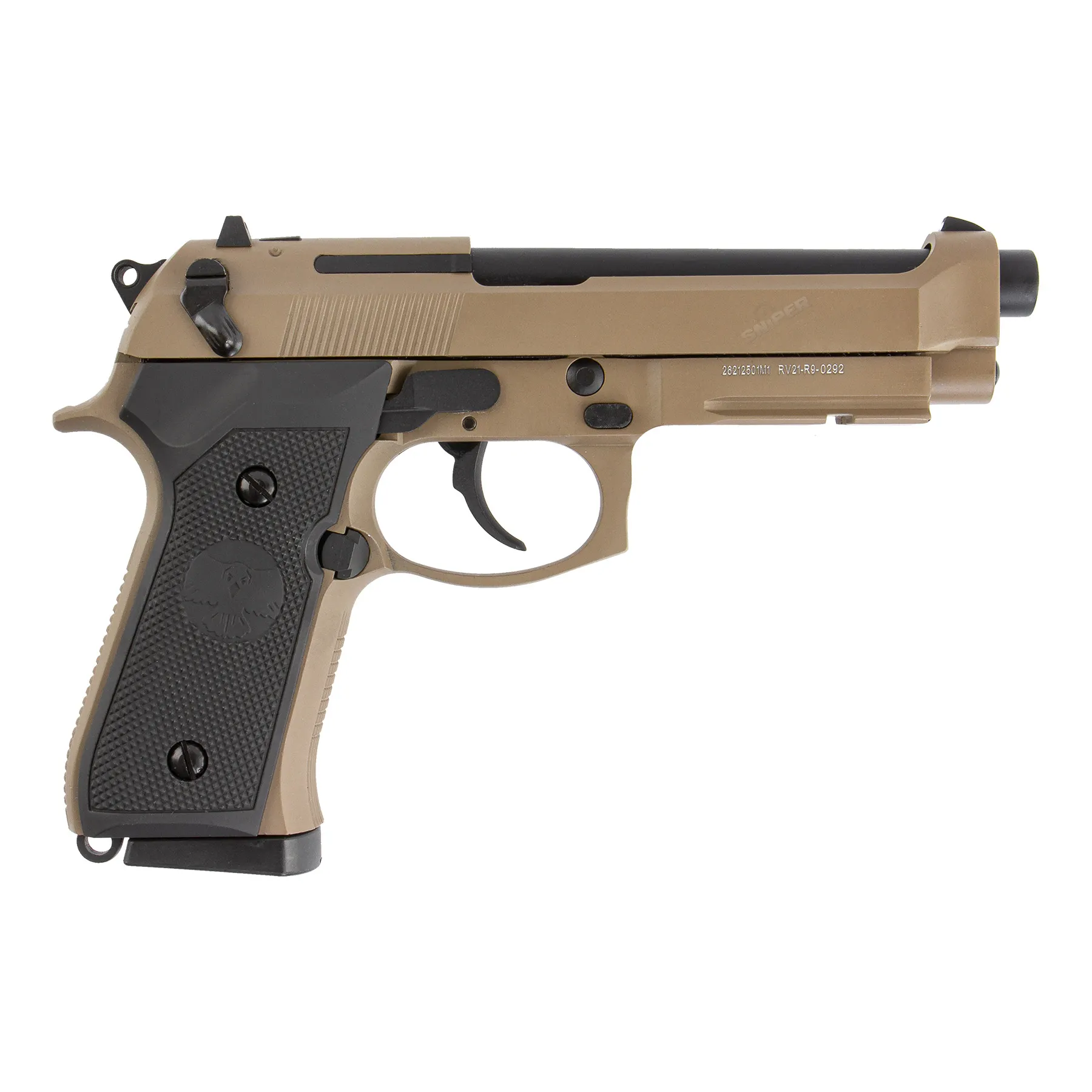 Raven R9 Softairpistole GBB, Tan