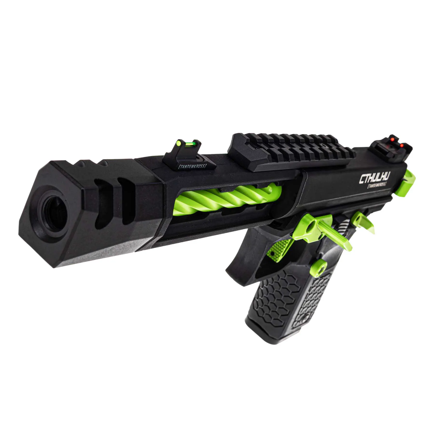 Lancer Tandemkross Cthulhu GBB Softair Pistole, Black/Green