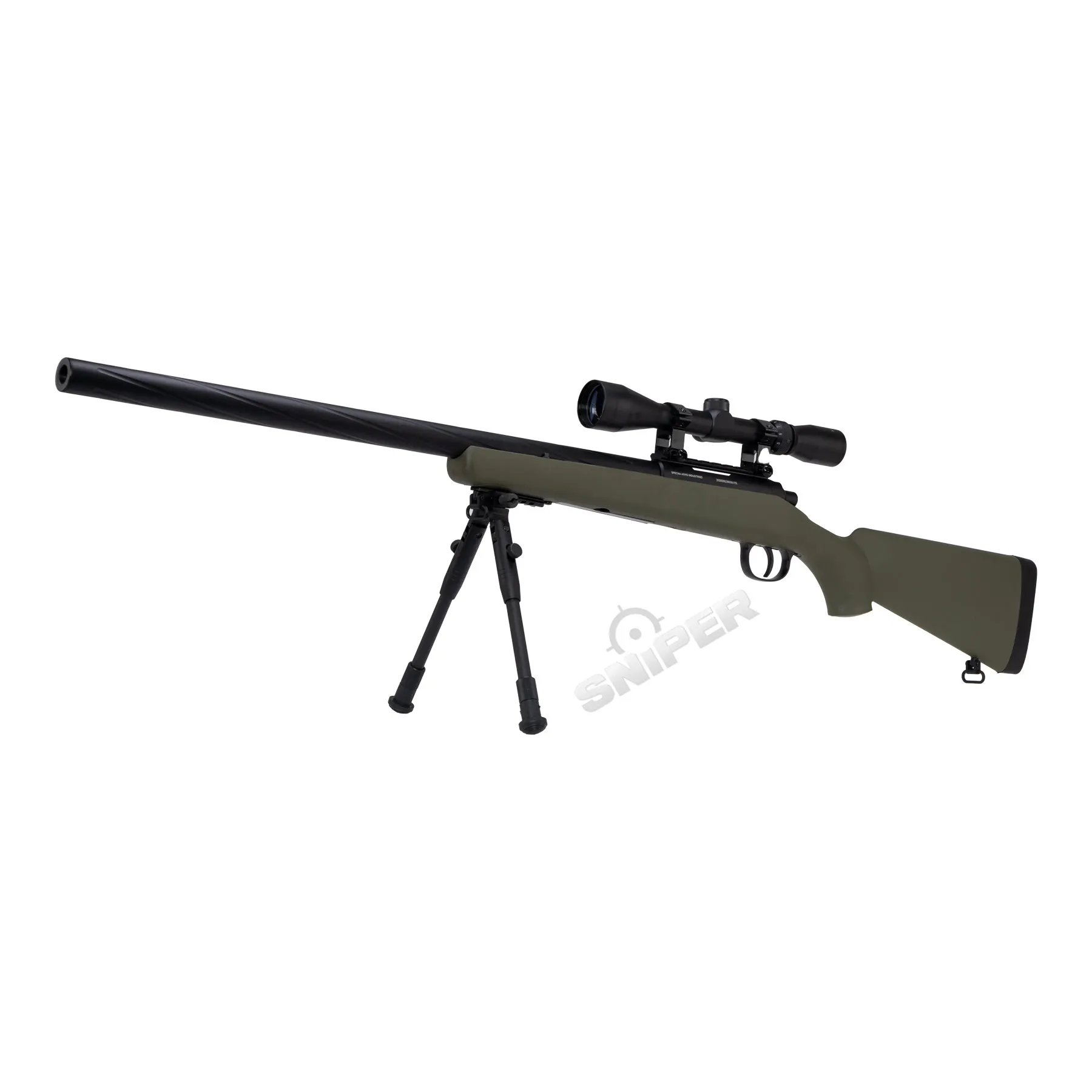 Specna Arms SA-S12 Scharfschützengewehr High-Power w/ Scope & Bipod, Olive Specna Arms SA-S12 Scharfschützengewehr w/ Scope & Bipod, Olive