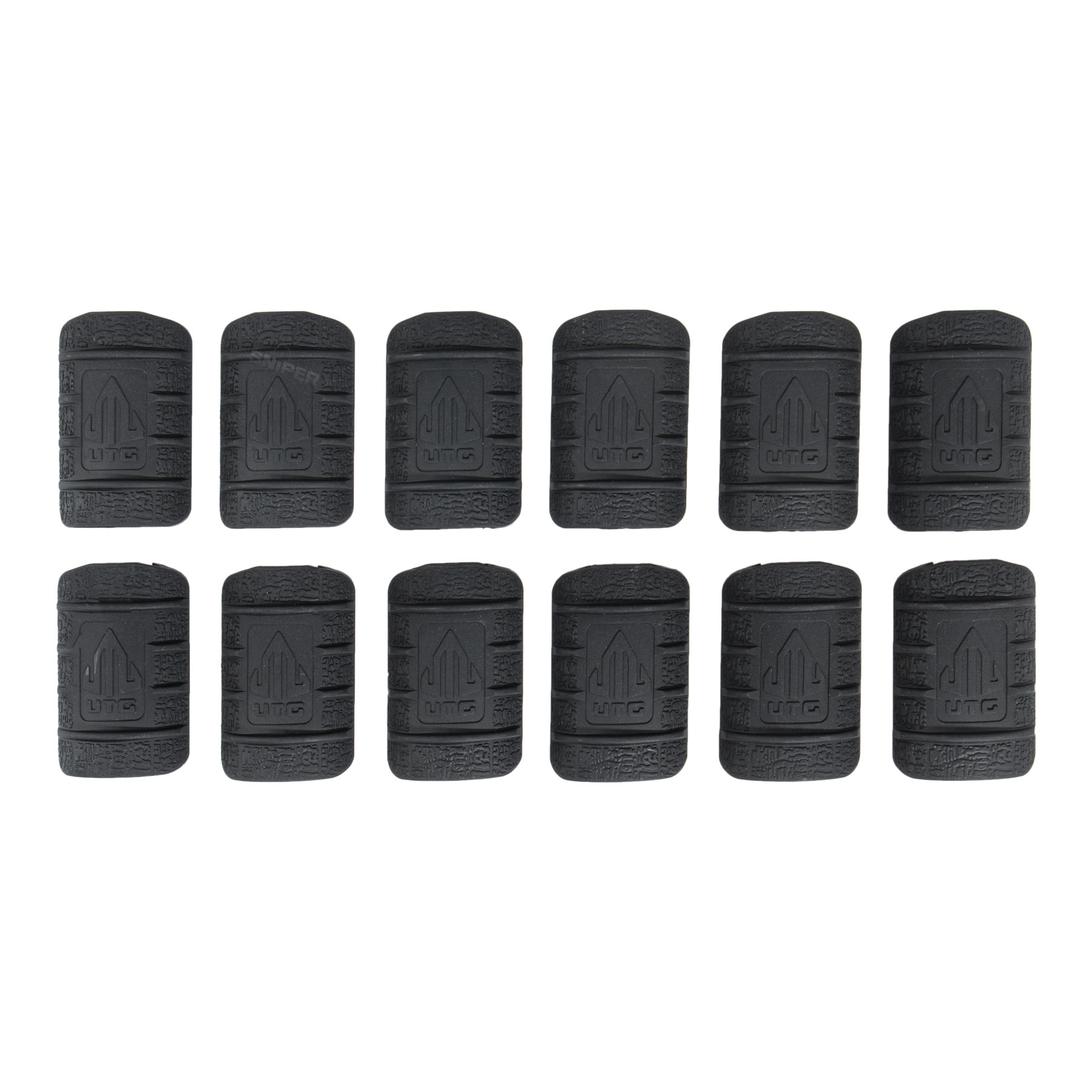 UTG Low-Pro Rubber Rail Guard, 12pcs, Black