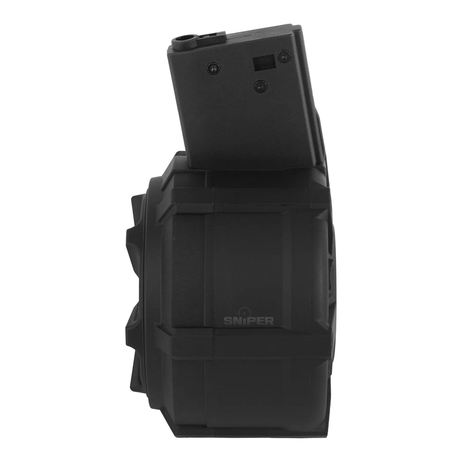 Drum Mag M4 Auto-Winding 2300rds, Black Drum Mag M4 Auto-Winding 2300rds, Black