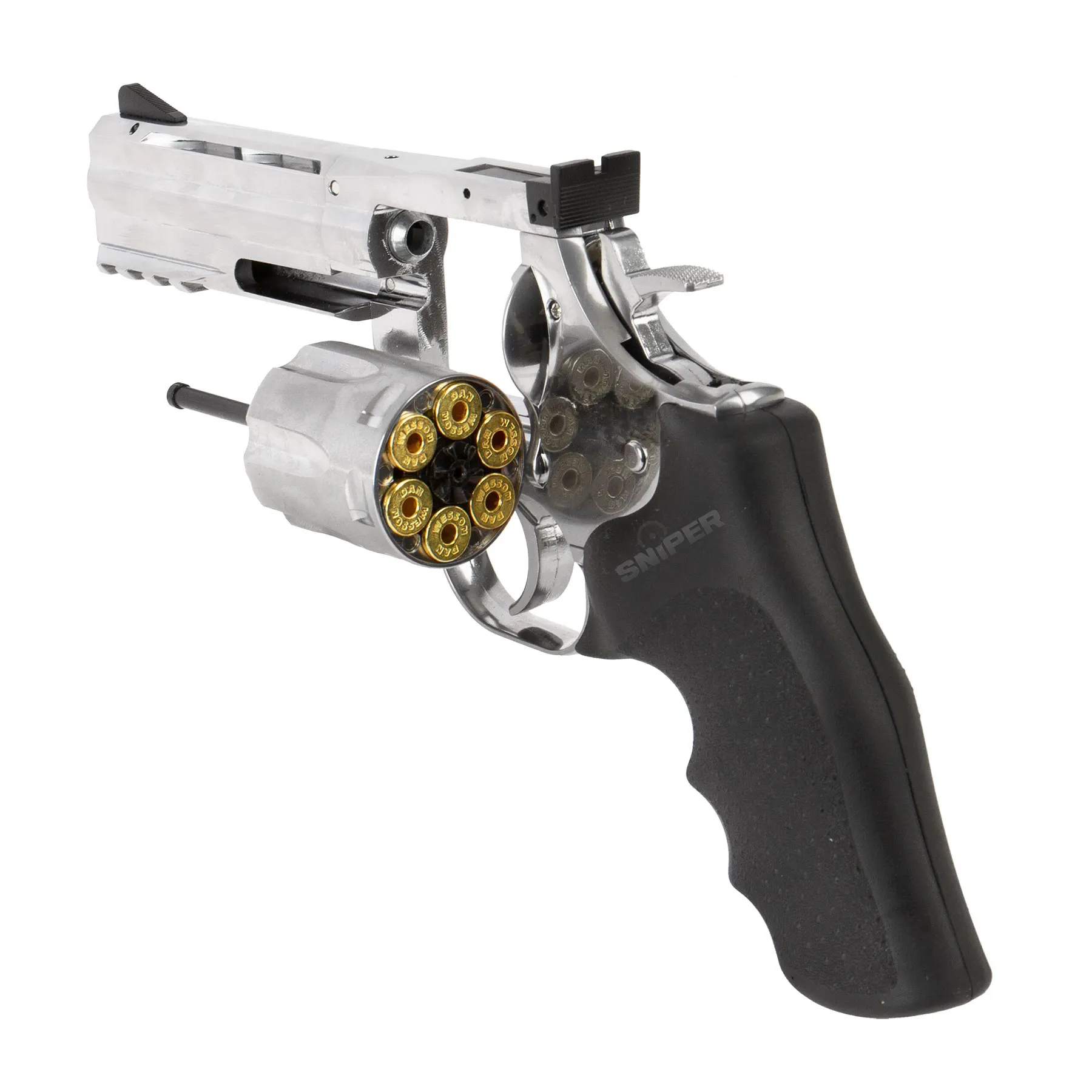 Revolver Dan Wesson 715 4" silver CO2