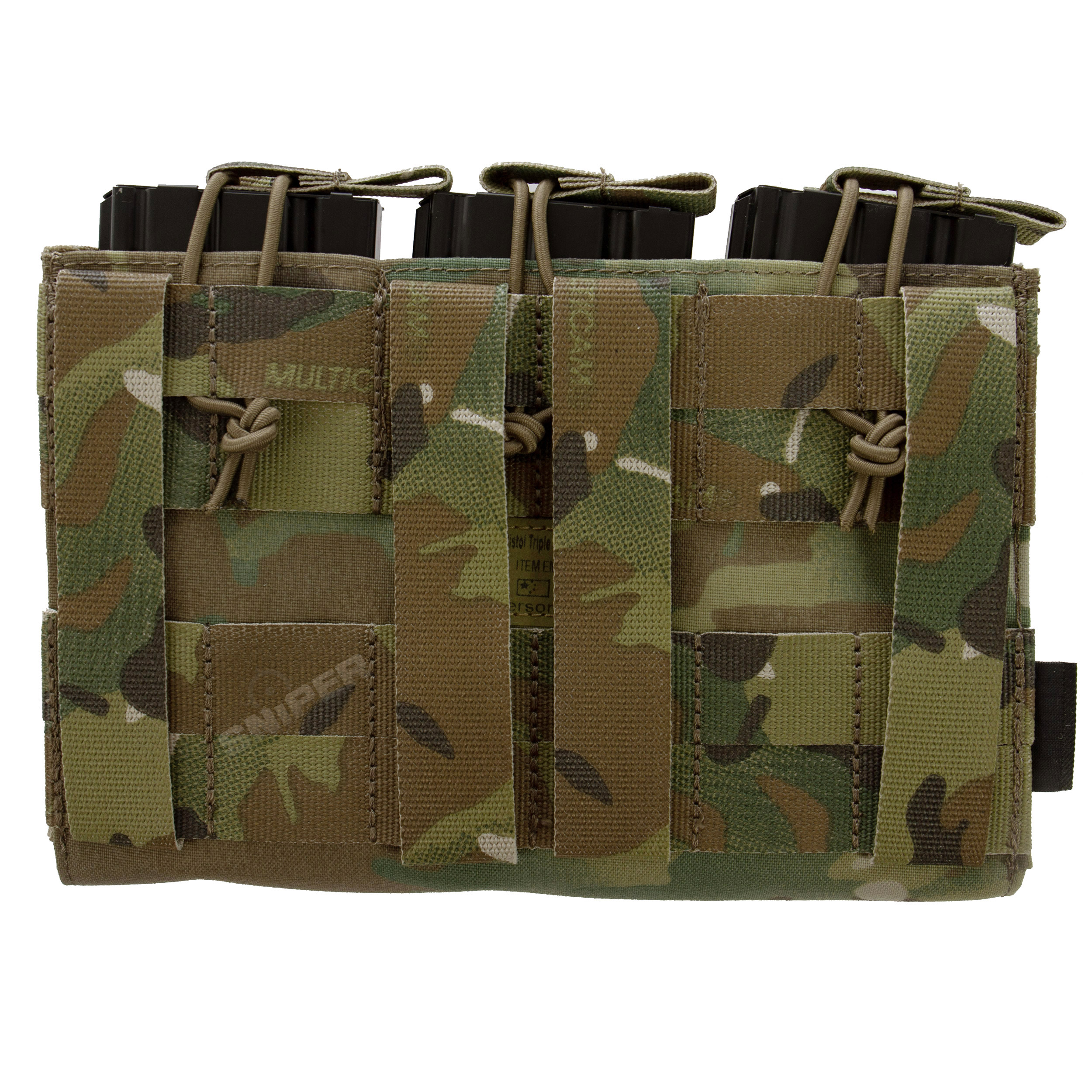 Rifle/ Pistol Triple Open Mag Pouch, Multicam