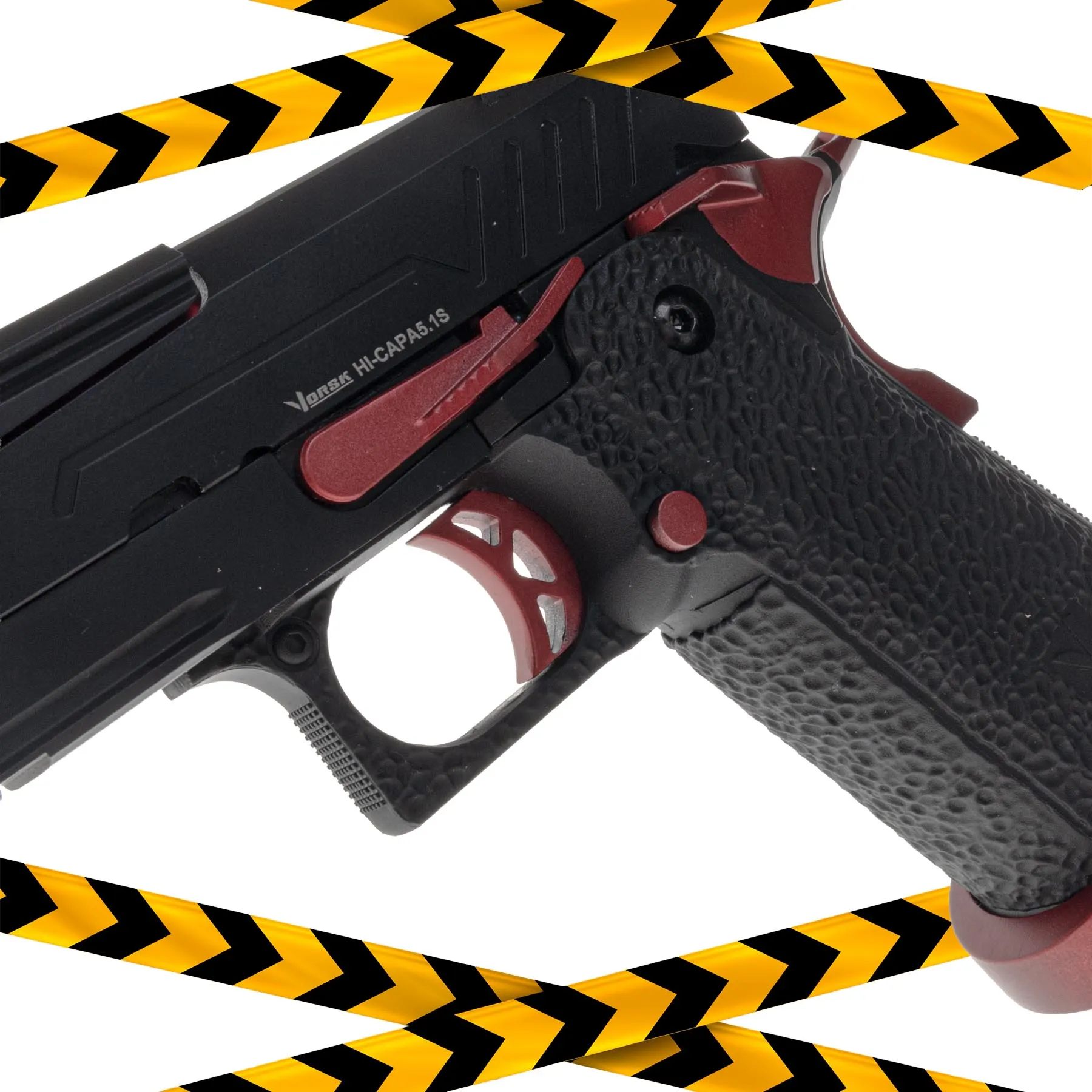 B-Ware Vorsk Hi-Capa 5.1 Split Slide, Red/Black, GBB