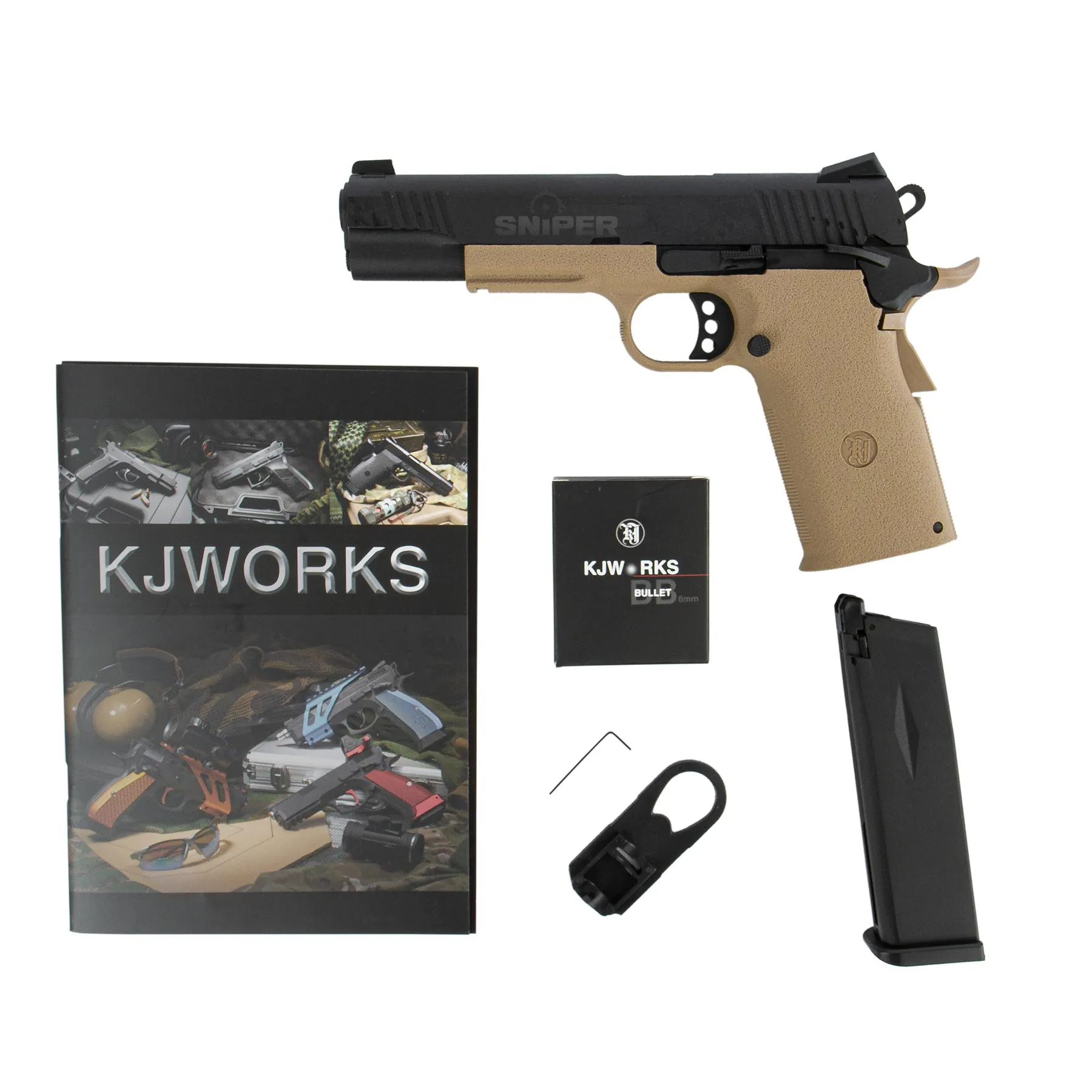 KJ Works KP 11 Full Metal Tan GBB Softair