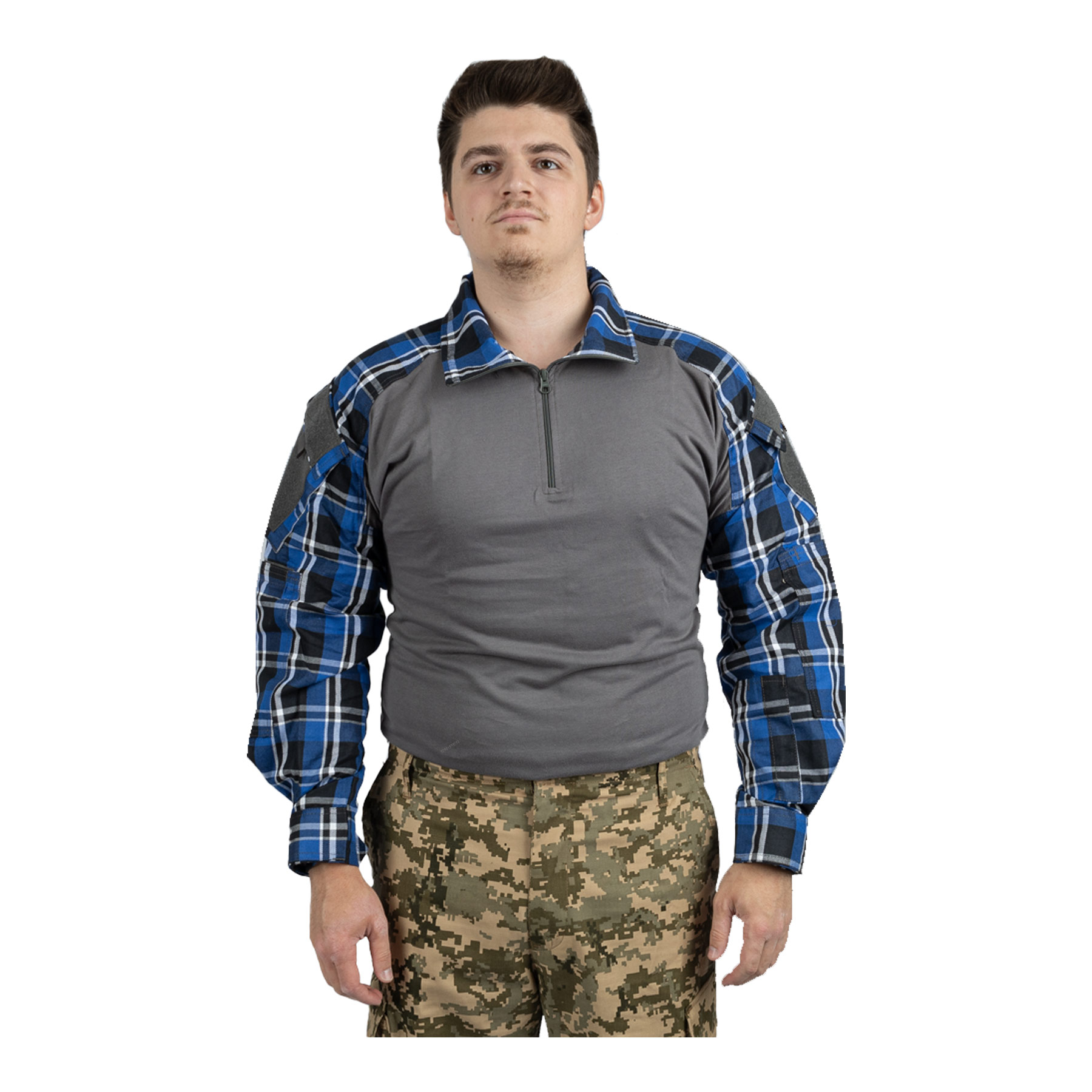 Flannel Combat Shirt, Blue