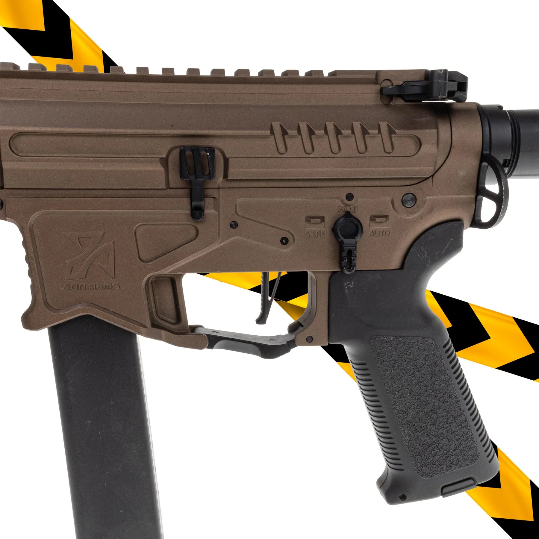 B-Ware Zion Arms PW9 M-Lok 6" (S)AEG, Chocolate