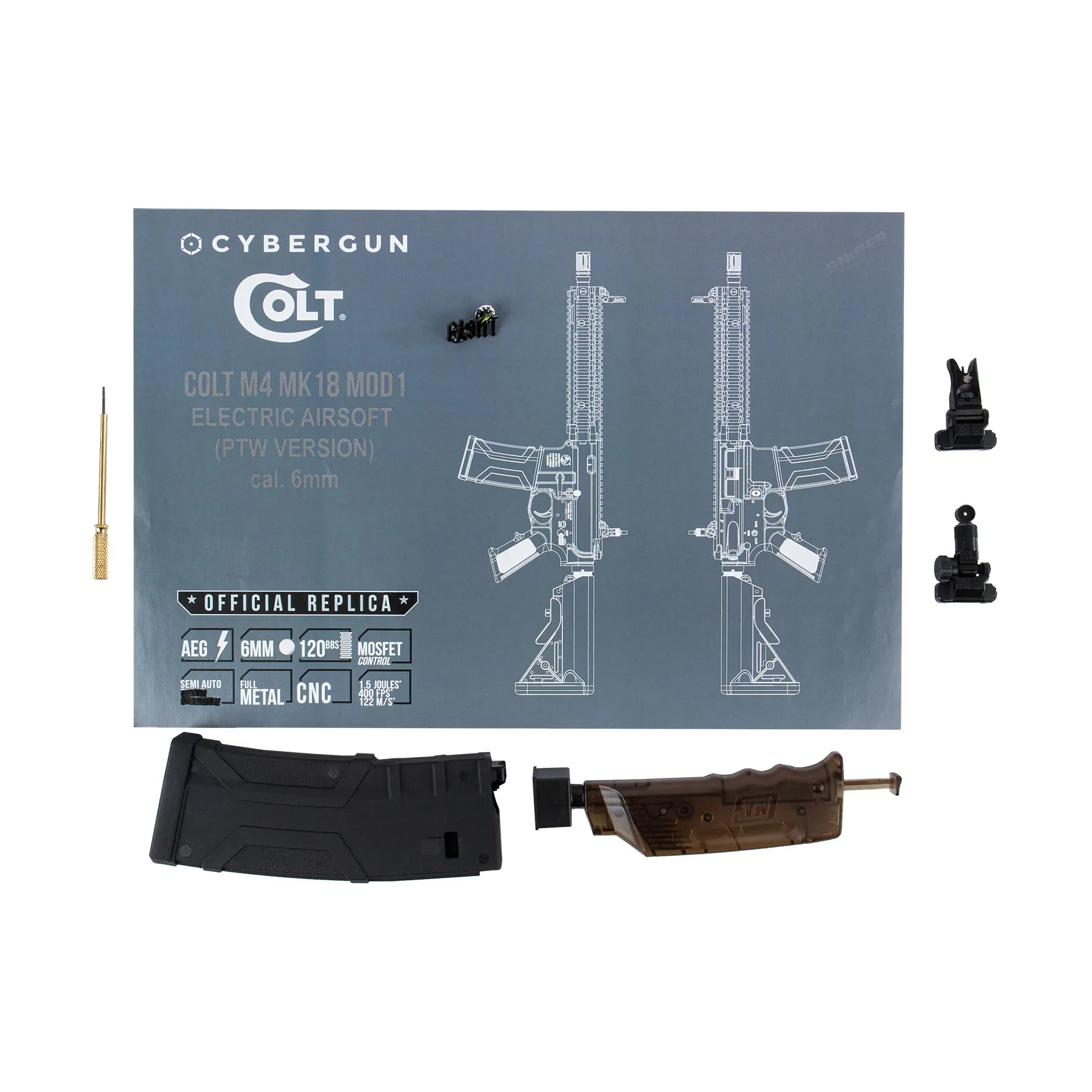 Colt M4 MK18 Mod1, PTW Training Weapon, dualtone