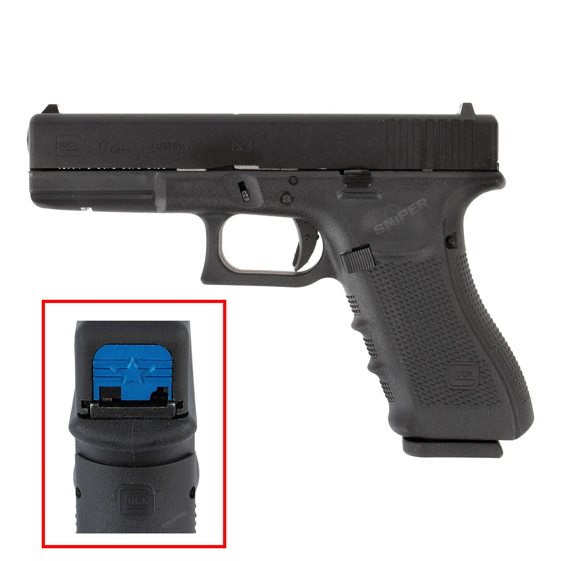 Alu Slide Cover, Blue, Type D für VFC Glock