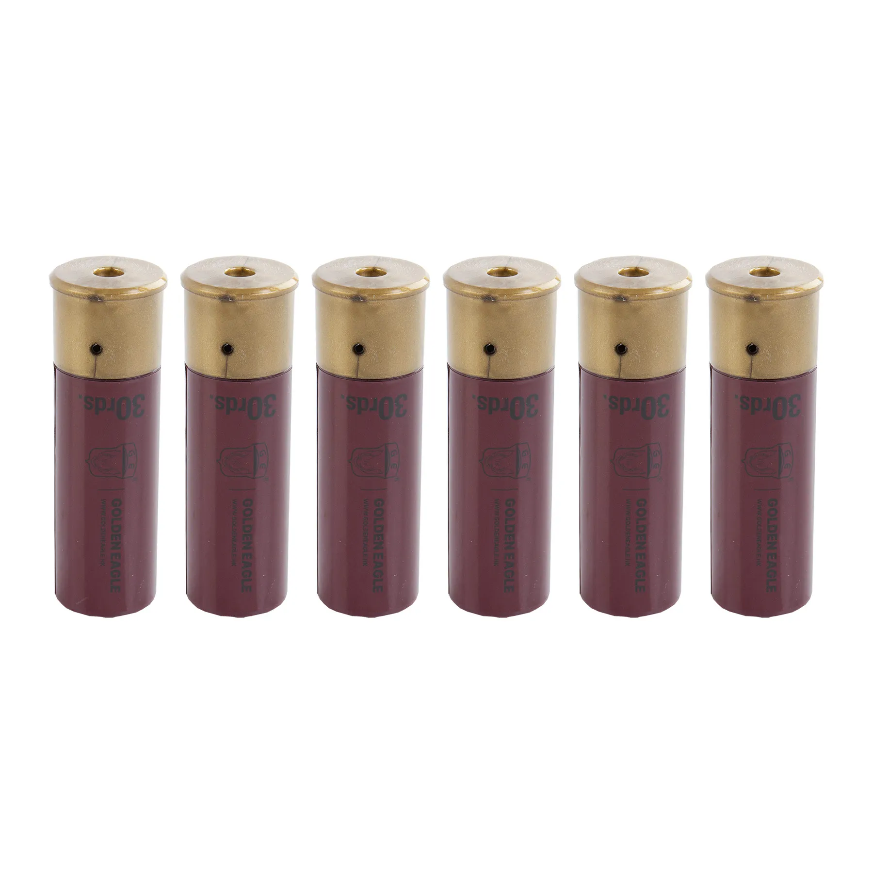 Golden Eagle Shotgun Shells x6, 30rnds, dark red