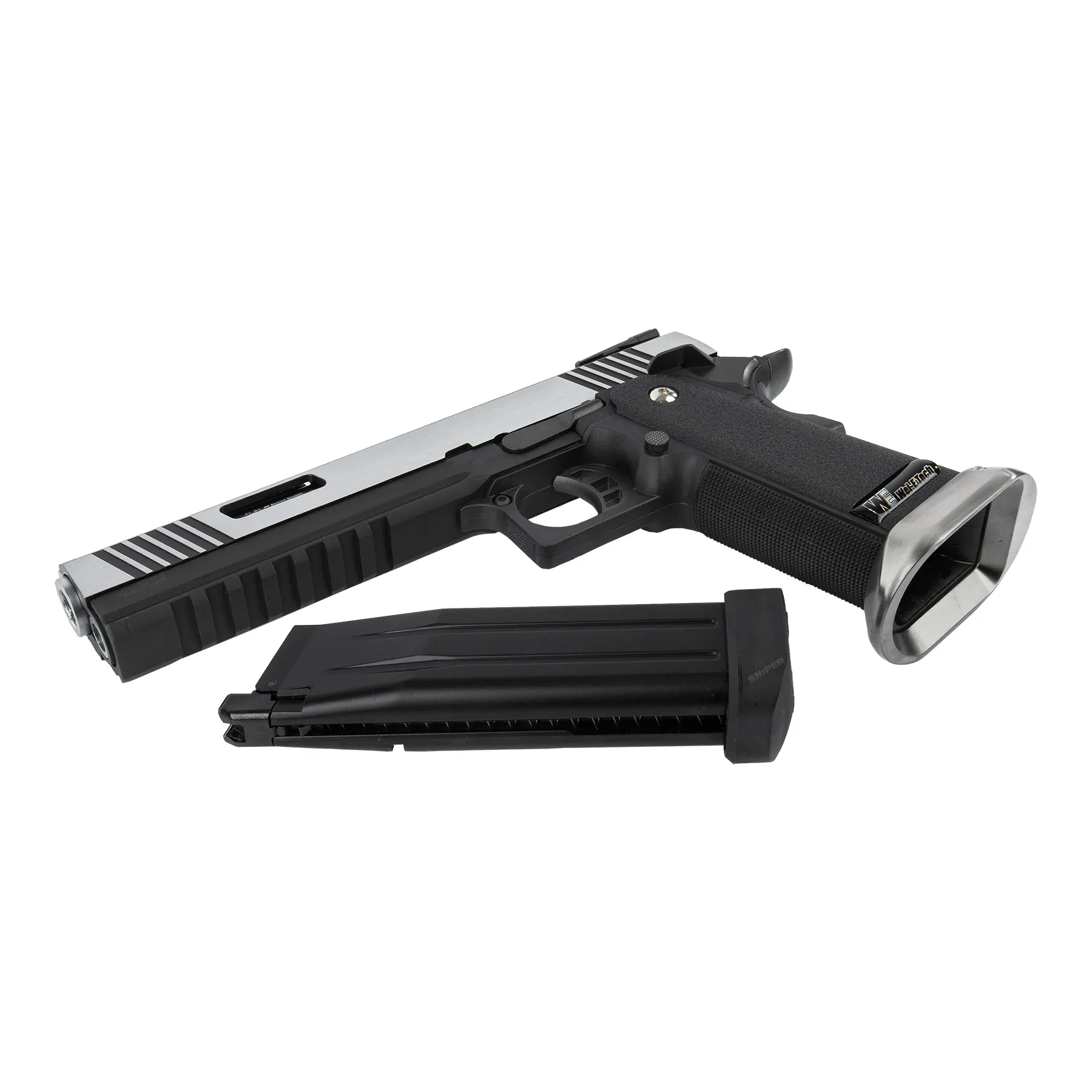 WE Hi-Capa 6 Silver Barrel Force Dualtone GBB Softair Pistole