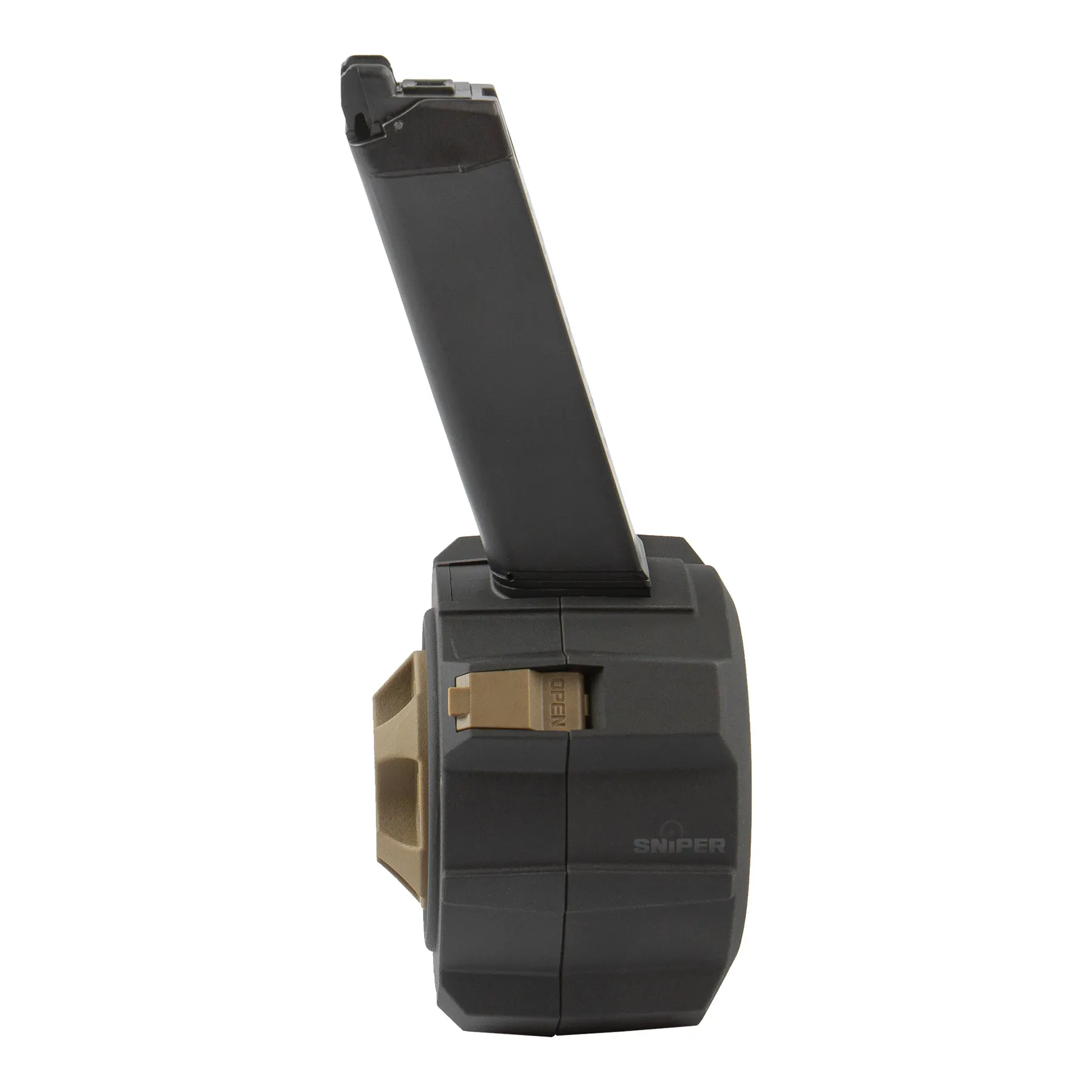 Drum Mag für G17 Models GBB 200rds, black Drum Mag für G17 Models GBB 200rds, black