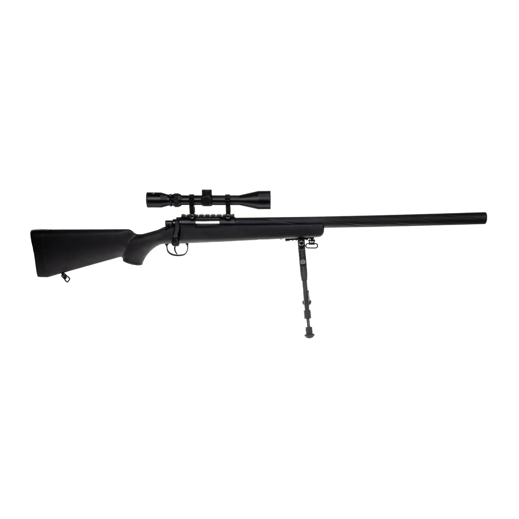 WELL MB03 VSR10 Scharfschützengewehr w/ Scope & Bipod, Black