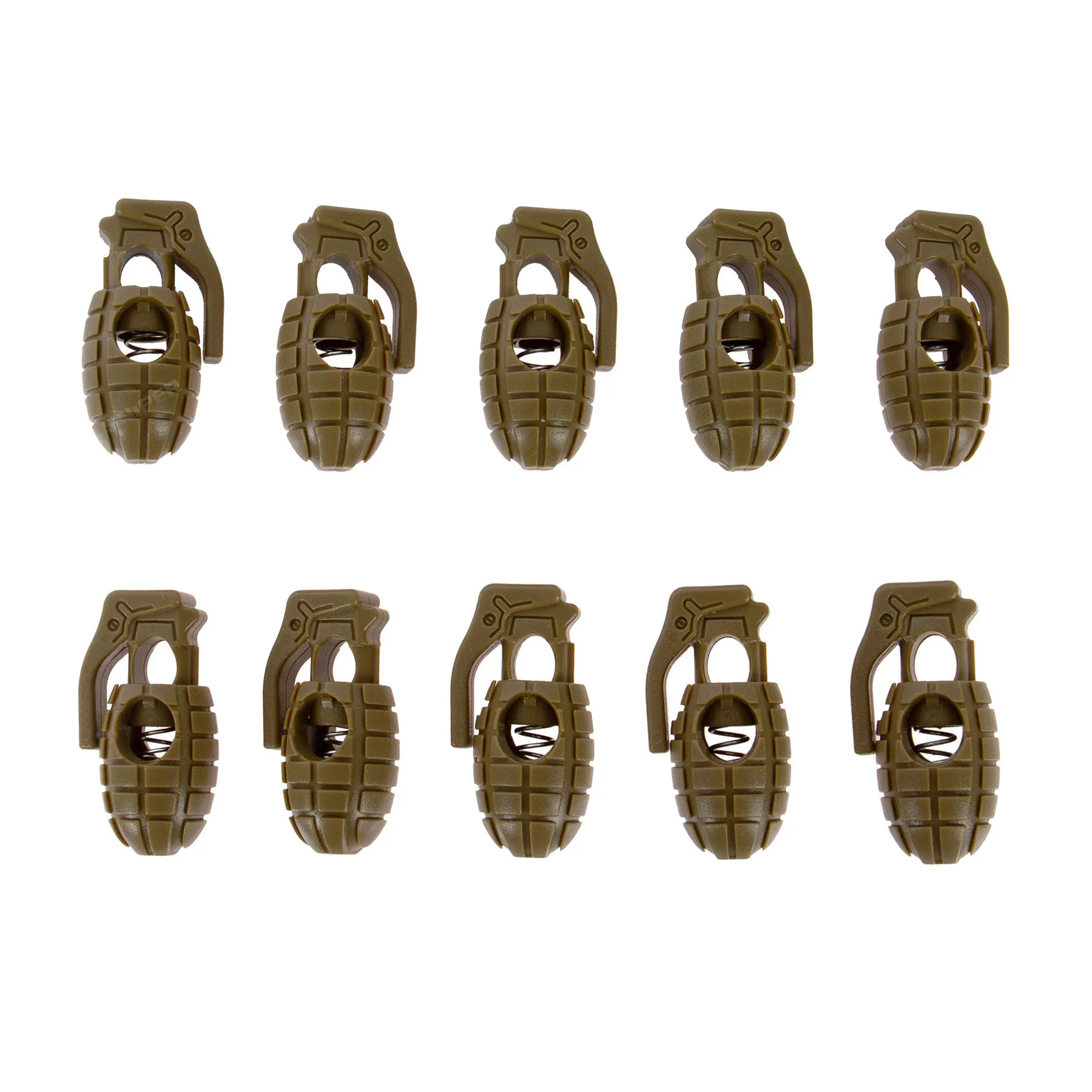 Kordelstopper 10er Set, Coyote