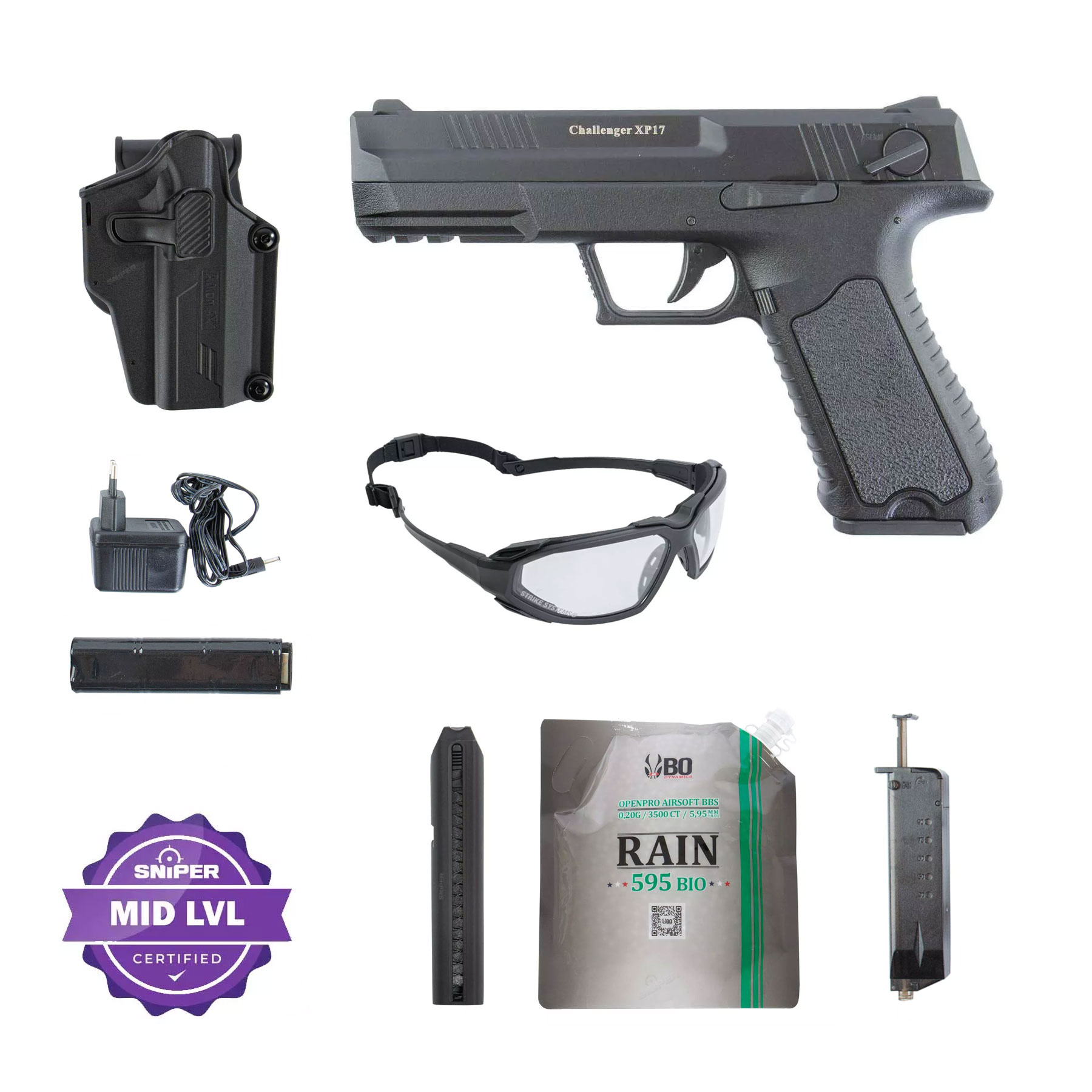 Einsteiger Set #2 - Challenger XP17 AEP Black, < 0,5 Joule
