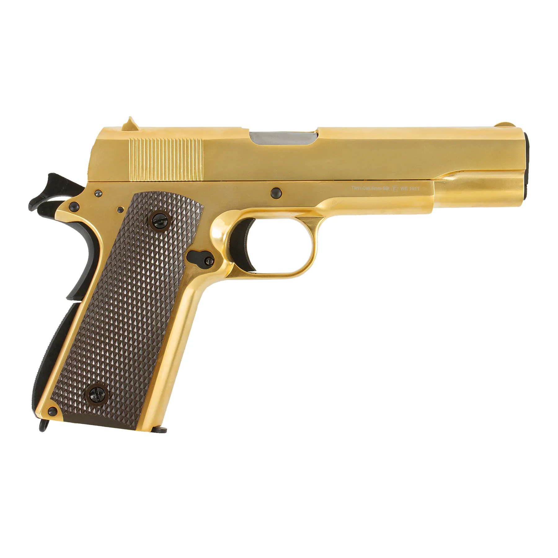 WE M1911 Full Metal Gold GBB Softair Pistole