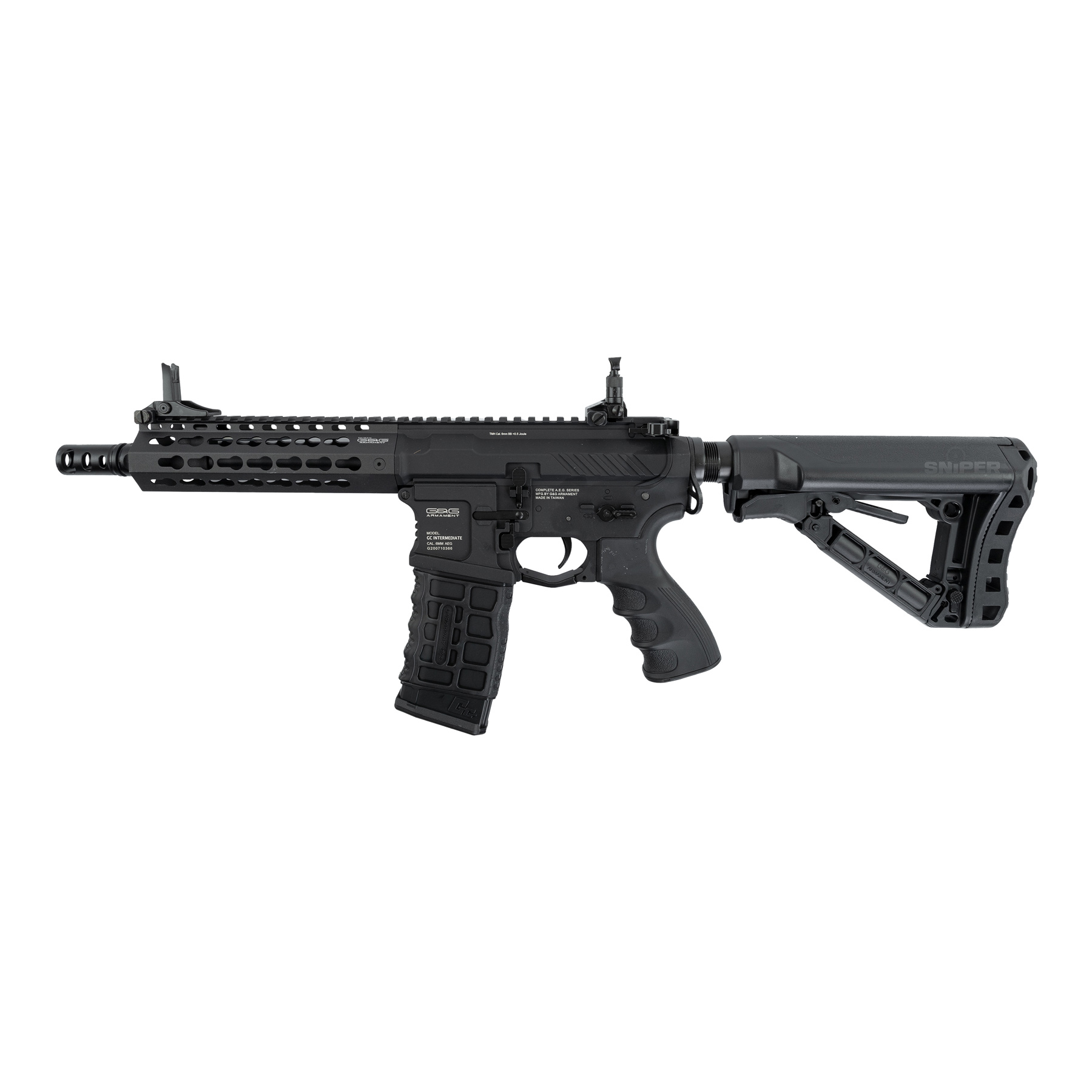 G&G GC SR CQB < 0,5 Joule Softair Gewehr, Black