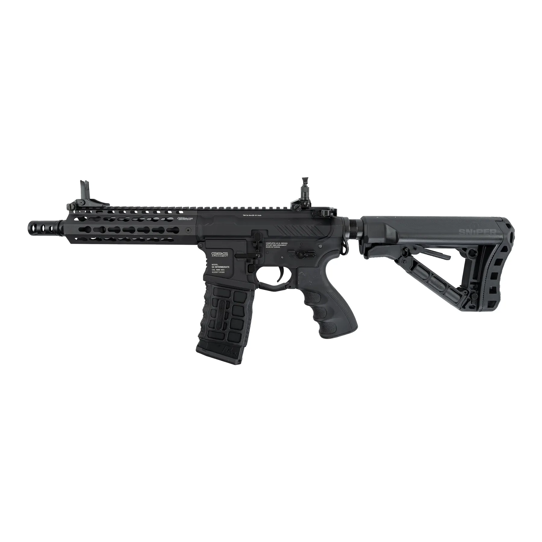 G&G GC SR CQB < 0,5 Joule Softair Gewehr, Black G&G GC SR CQB < 0,5 Joule Softair Gewehr, Black
