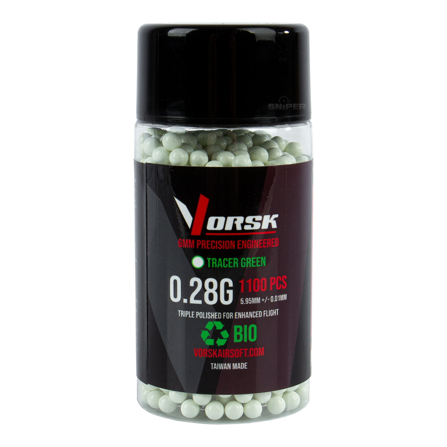 Vorsk 0,28g Bio Tracer Green BB, 1100rds