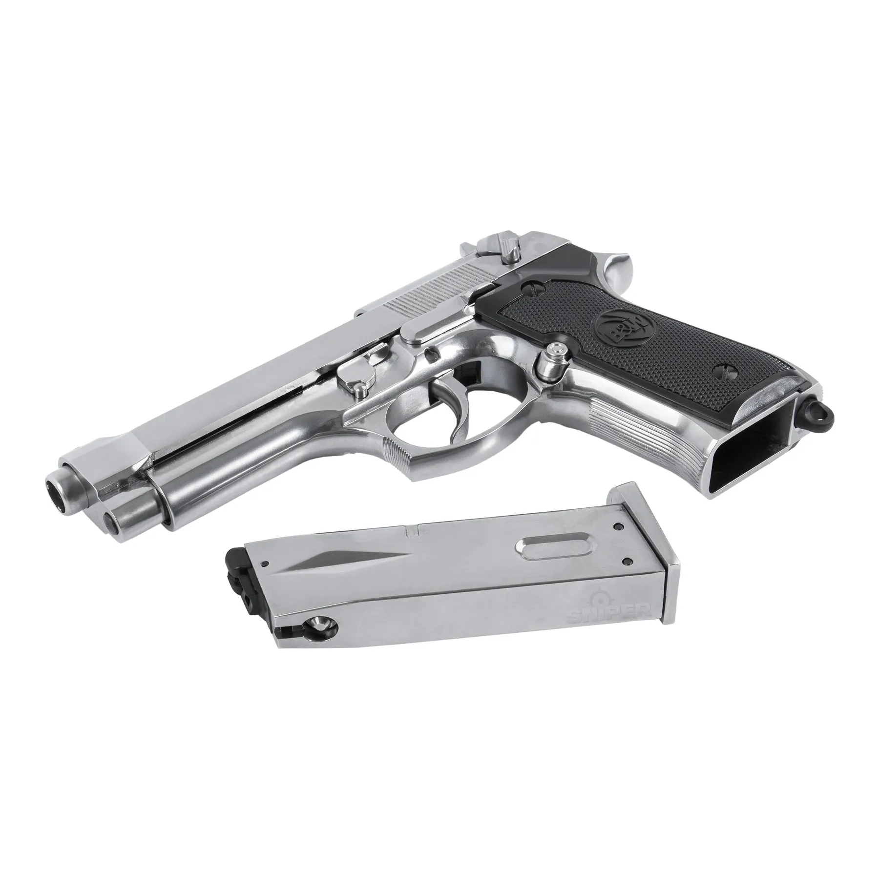 B&W Elite M92 Full Metal Silver GBB Softair Pistole