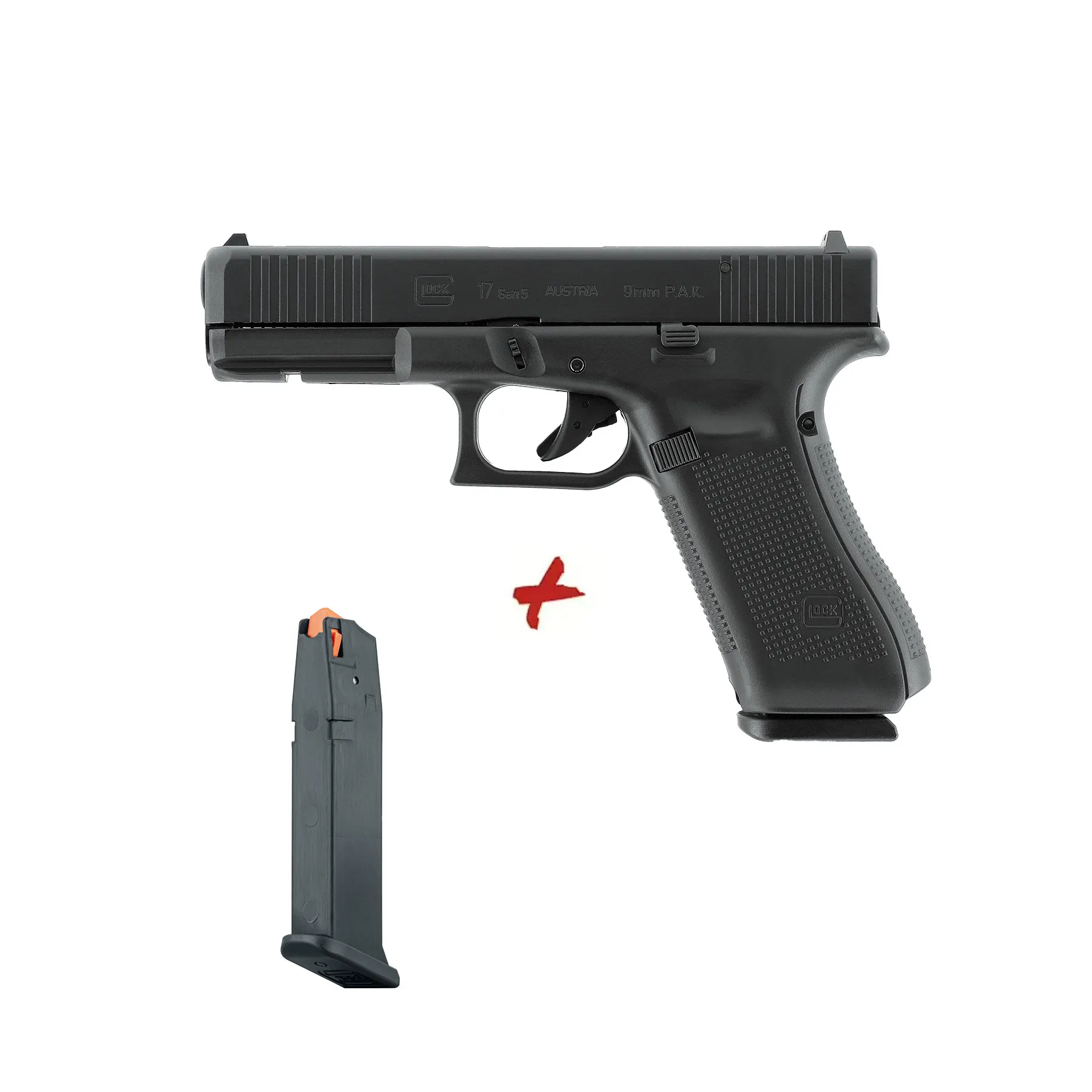 Glock Deal - Glock 17 Gen 5 9mm P.A.K Schreckschusspistole, Black